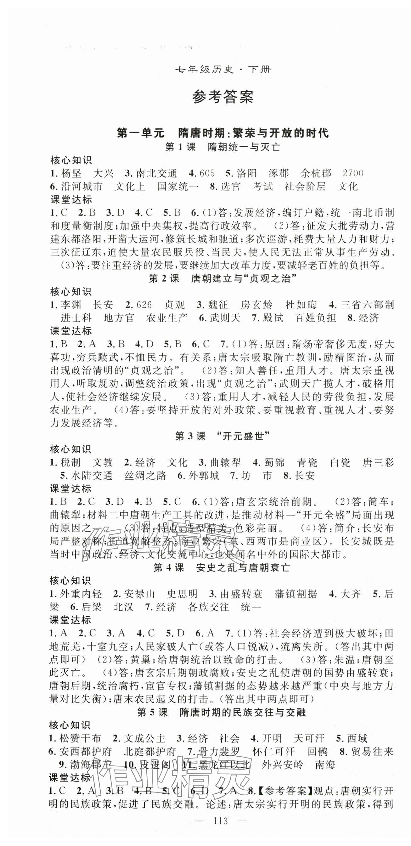 2025年名師學(xué)案七年級(jí)歷史下冊(cè)人教版 第1頁(yè)
