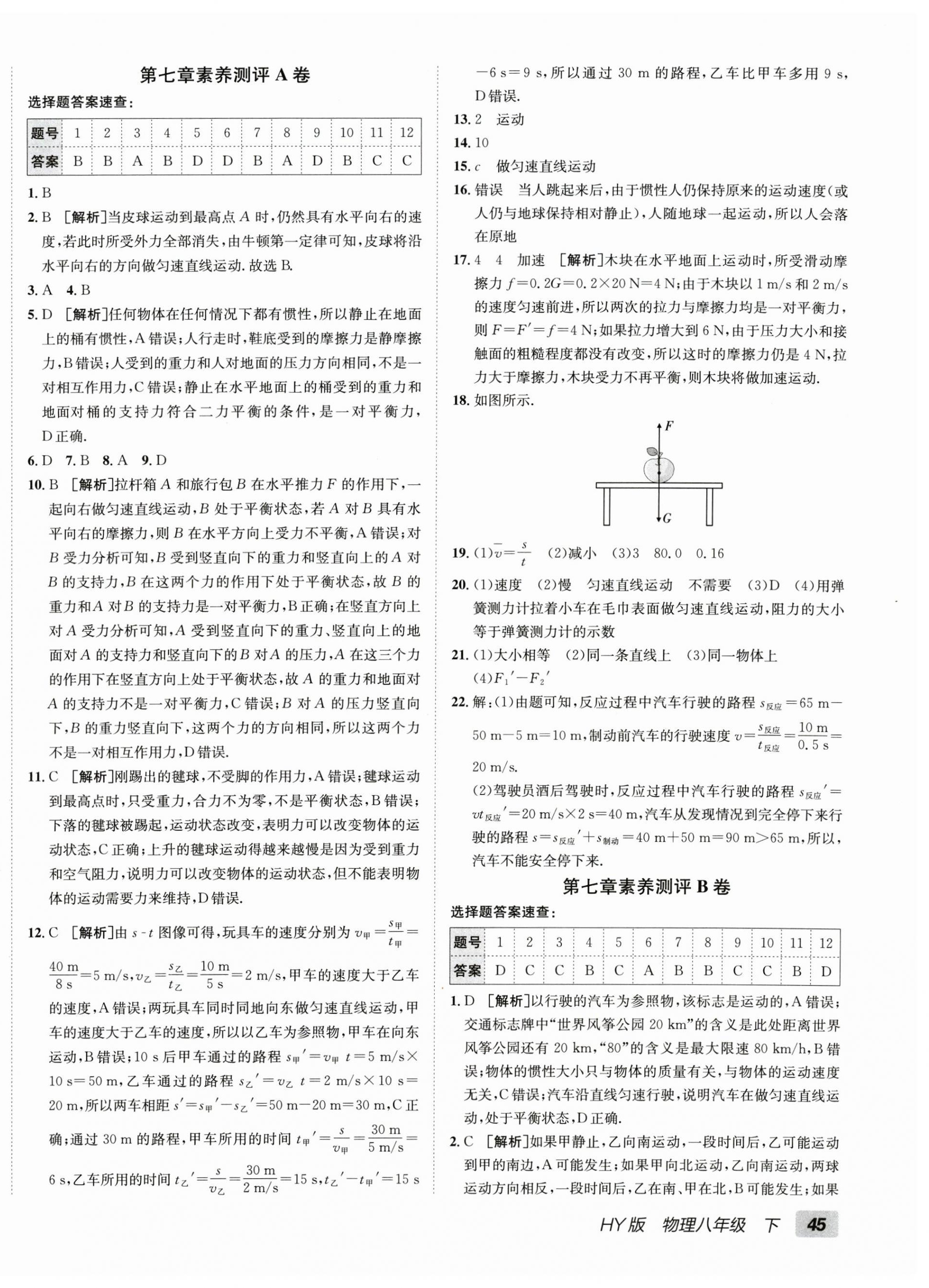 2026年海淀单元测试AB卷八年级物理下册沪粤版&nbsp;第6页