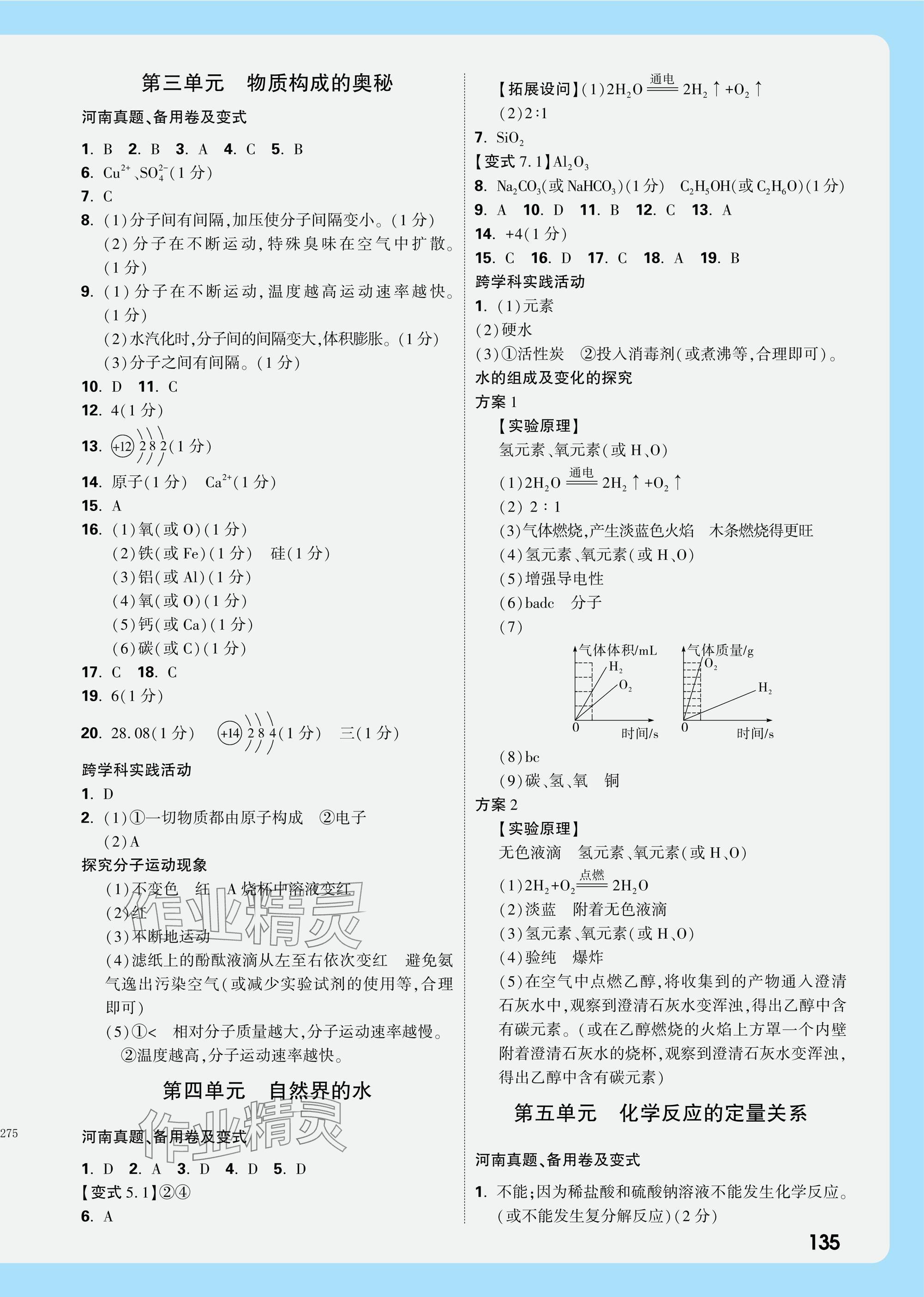 2025年萬(wàn)唯中考試題研究化學(xué)河南專版 參考答案第3頁(yè)