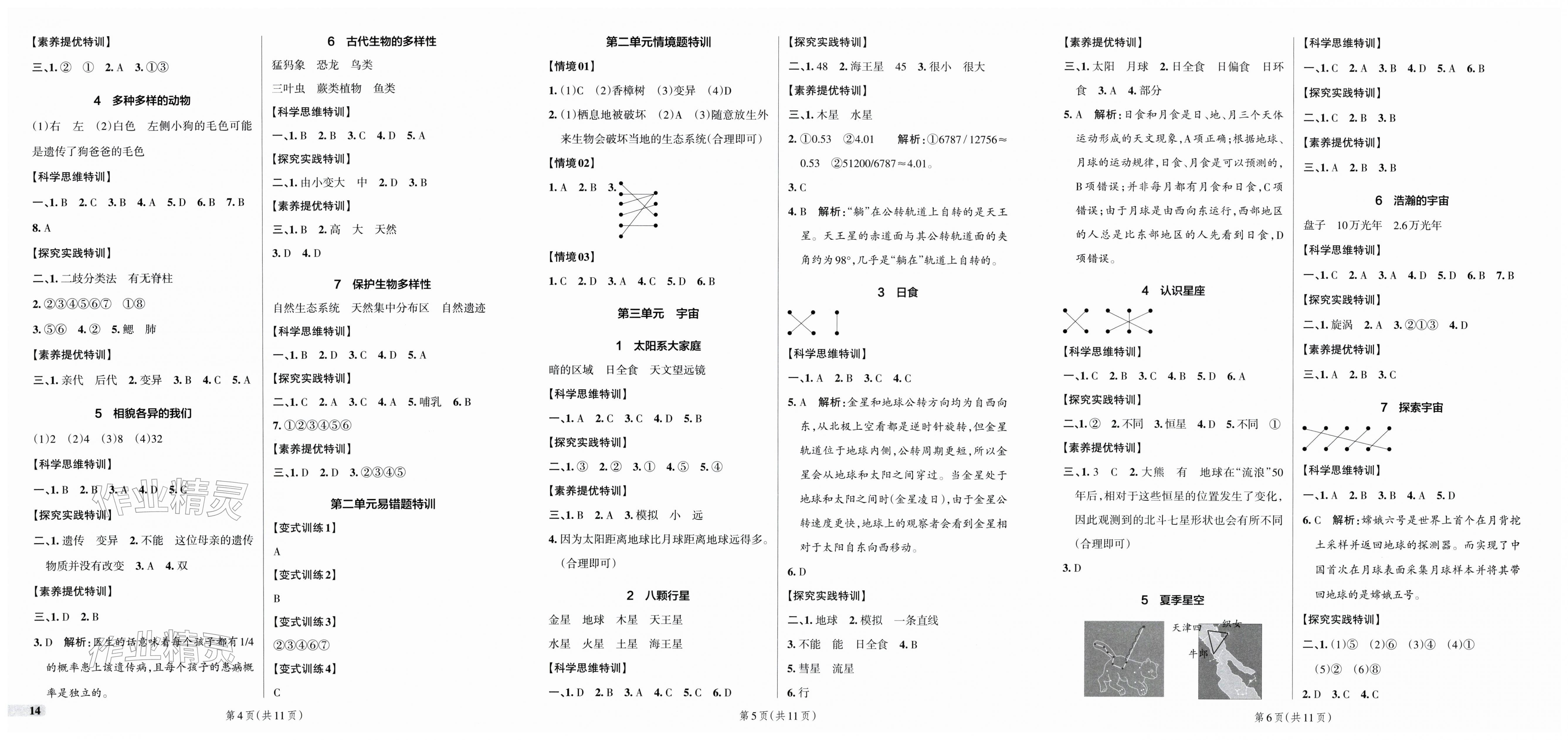 2026年綠卡提優(yōu)特訓六年級科學下冊教科版&nbsp;第2頁