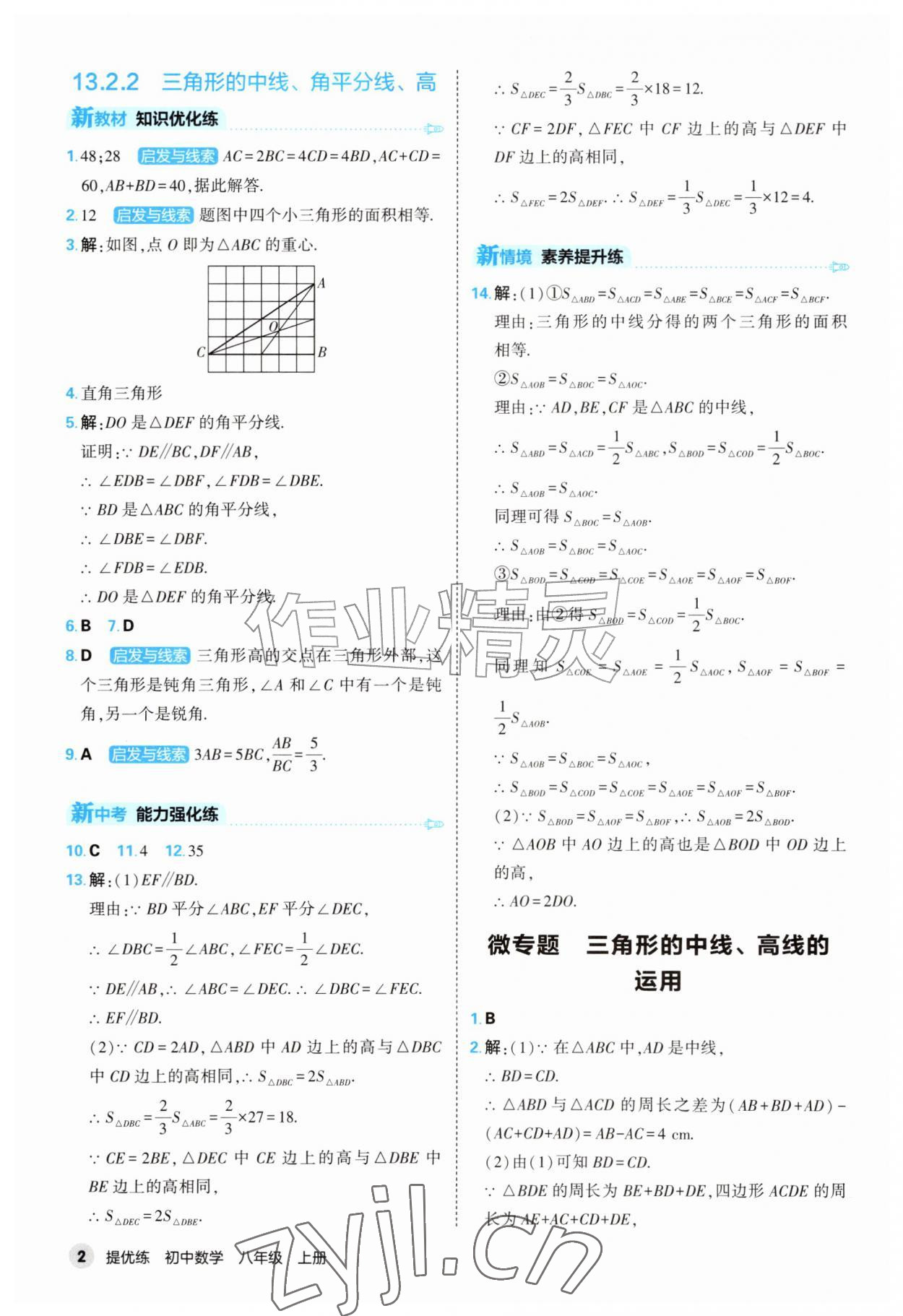 2026年提优练山东友谊出版社八年级数学上册人教版&nbsp;第2页