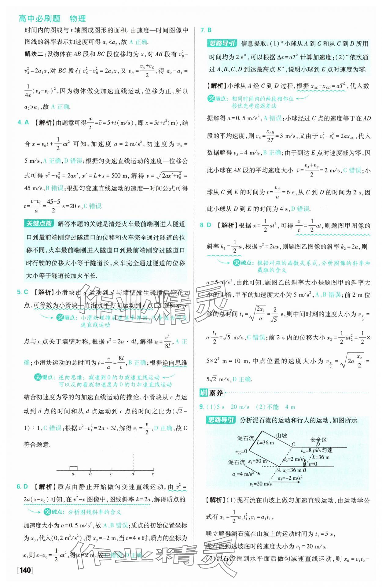 2025年高中必刷題高中物理必修第一冊(cè)人教版 參考答案第18頁(yè)
