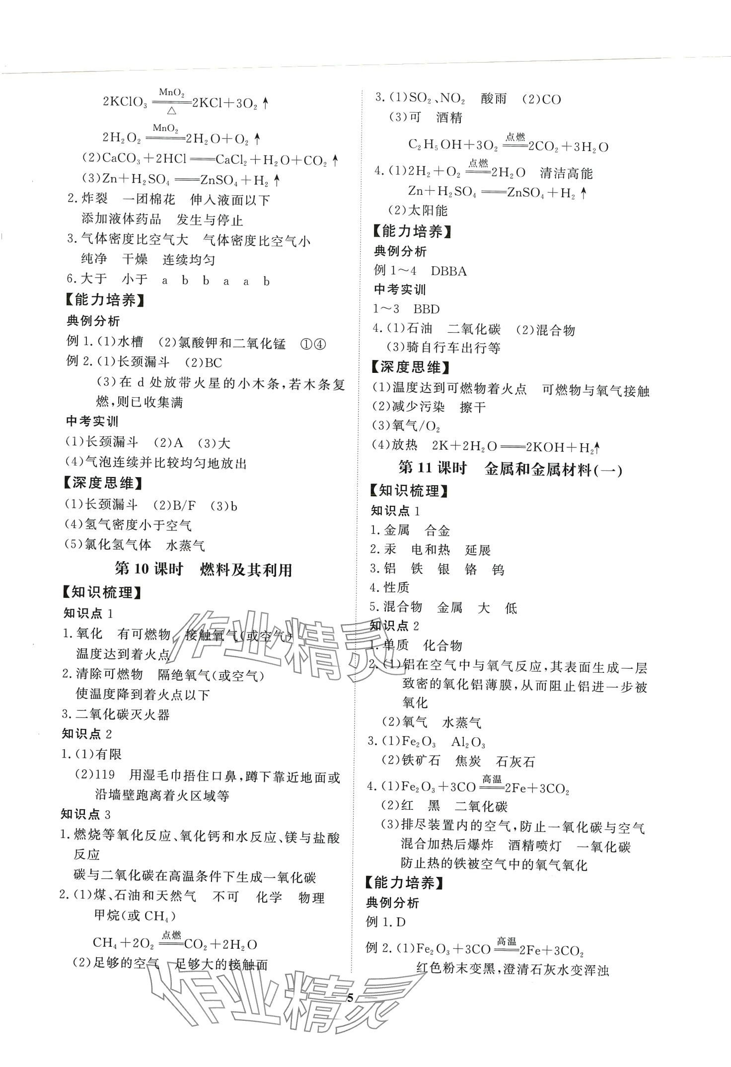 2024年中考領(lǐng)航化學(xué)湖南專版&nbsp;第5頁