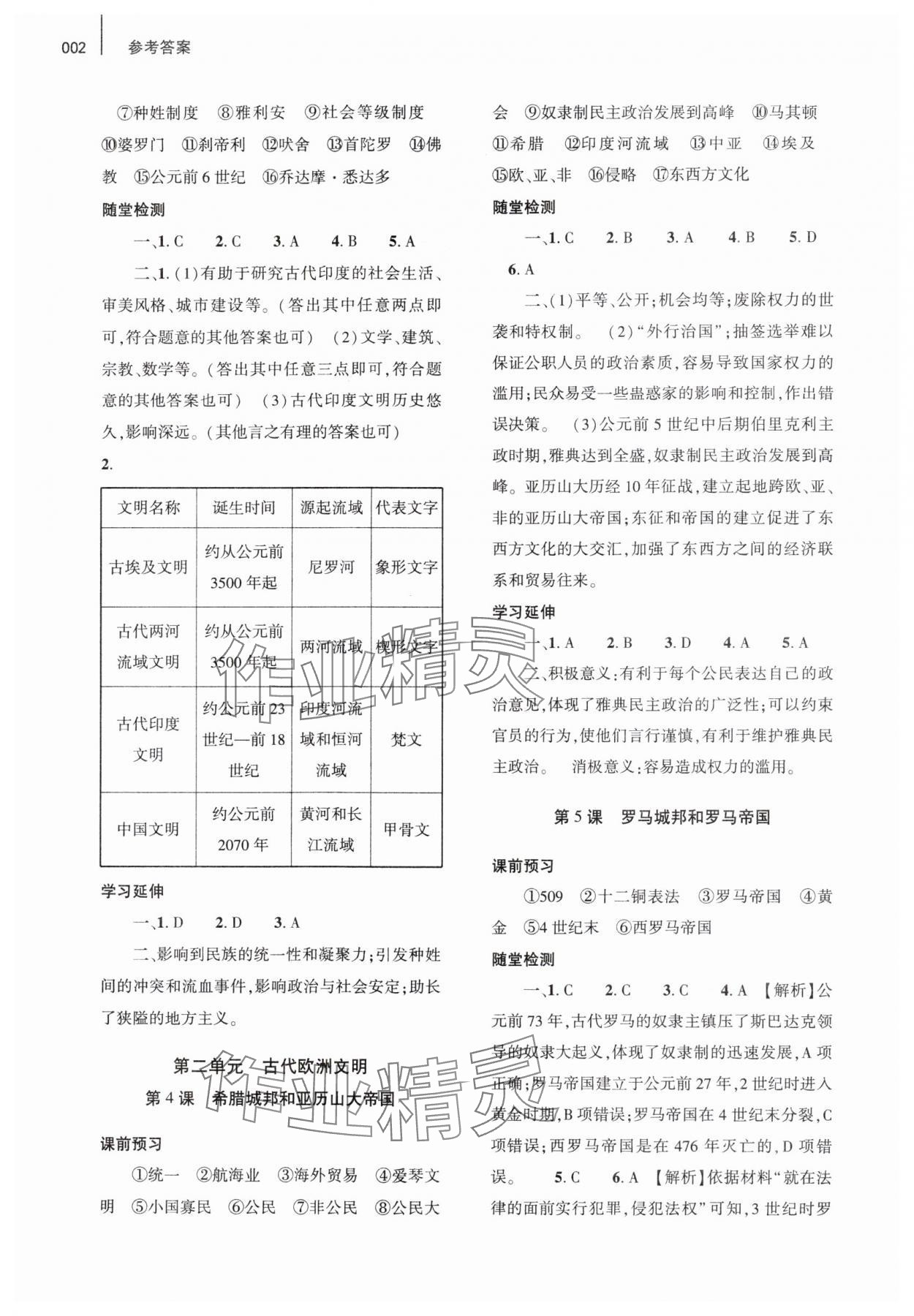 2024年基础训练大象出版社九年级历史上册人教版 第2页