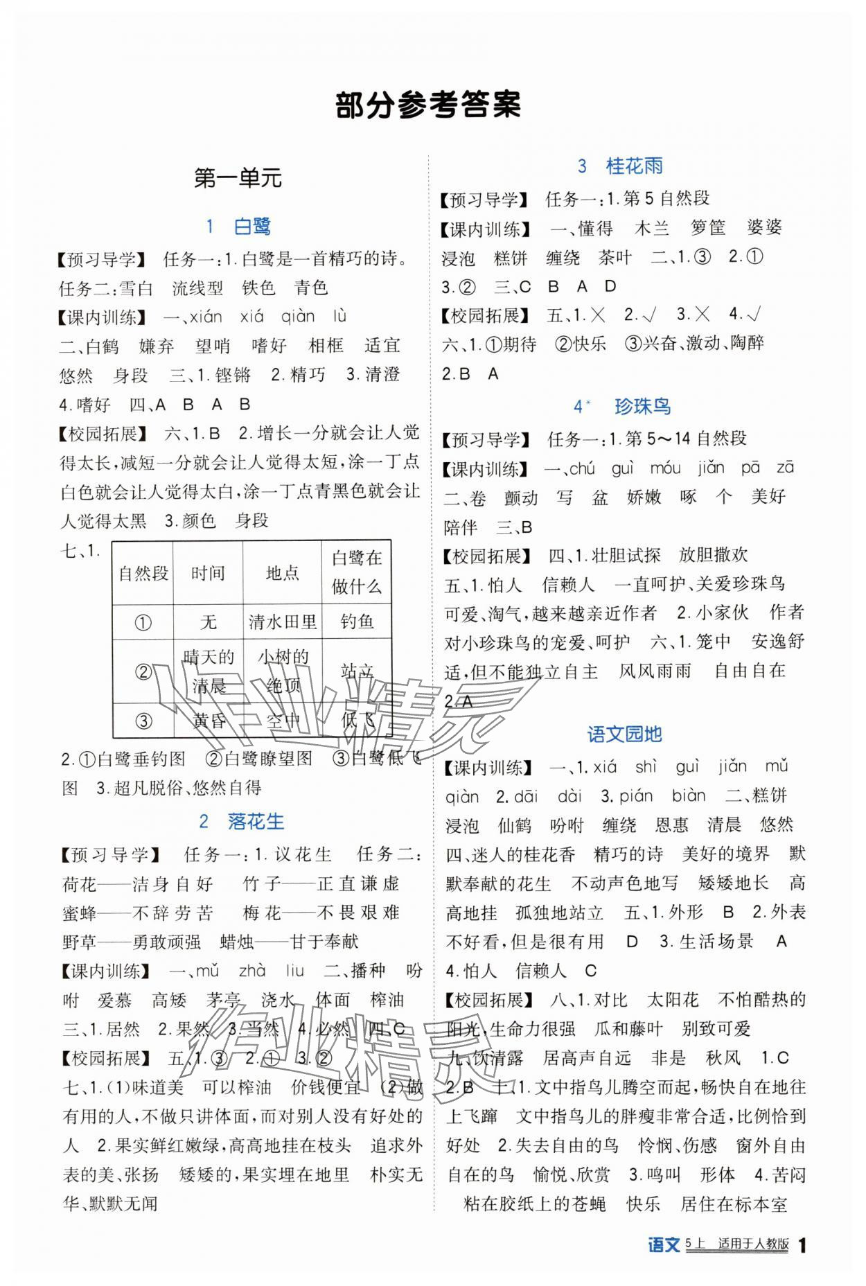 2025年学习实践园地五年级语文上册人教版 第1页