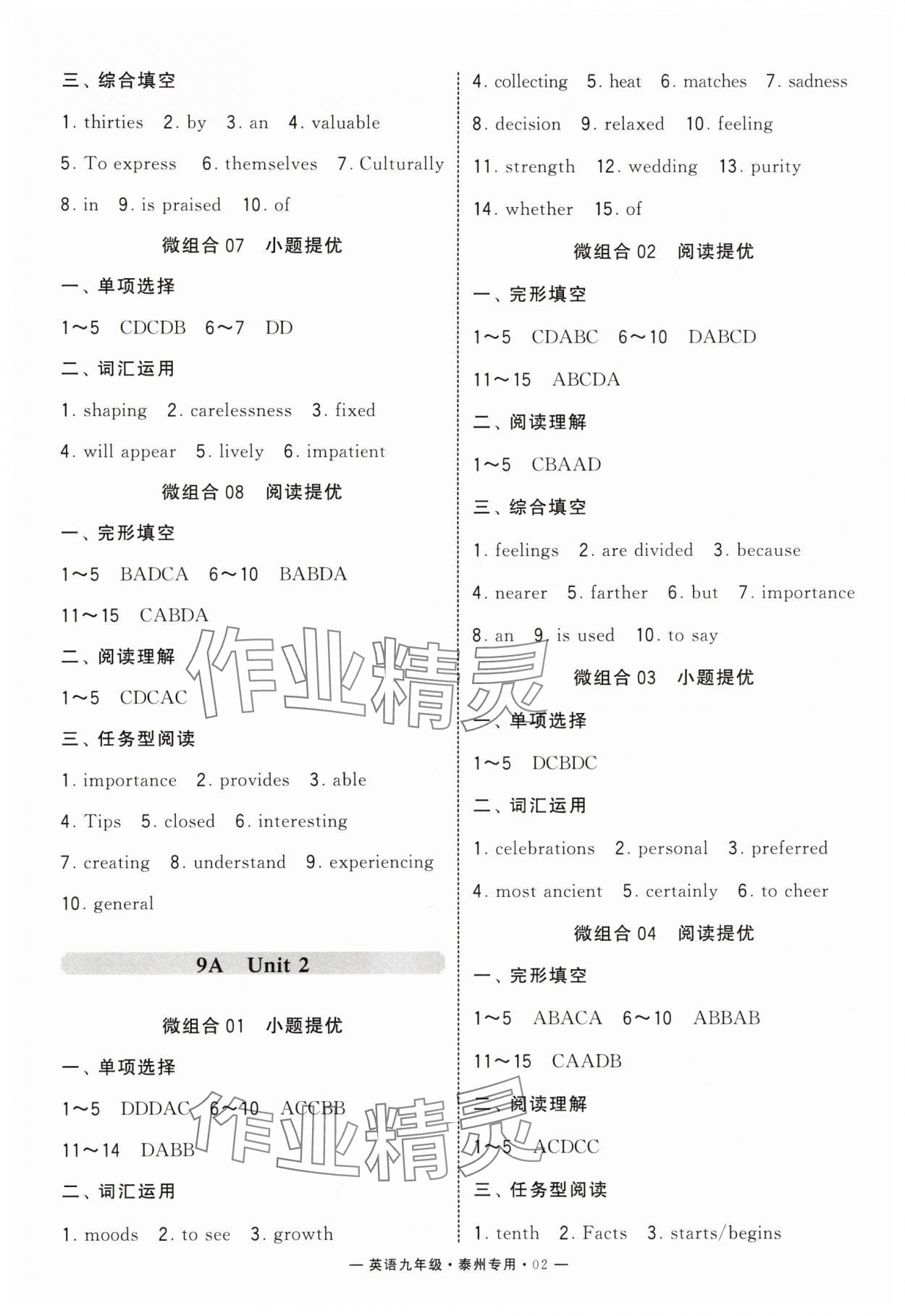 2025年學(xué)霸組合訓(xùn)練九年級(jí)英語全一冊(cè)譯林版泰州專版 第4頁