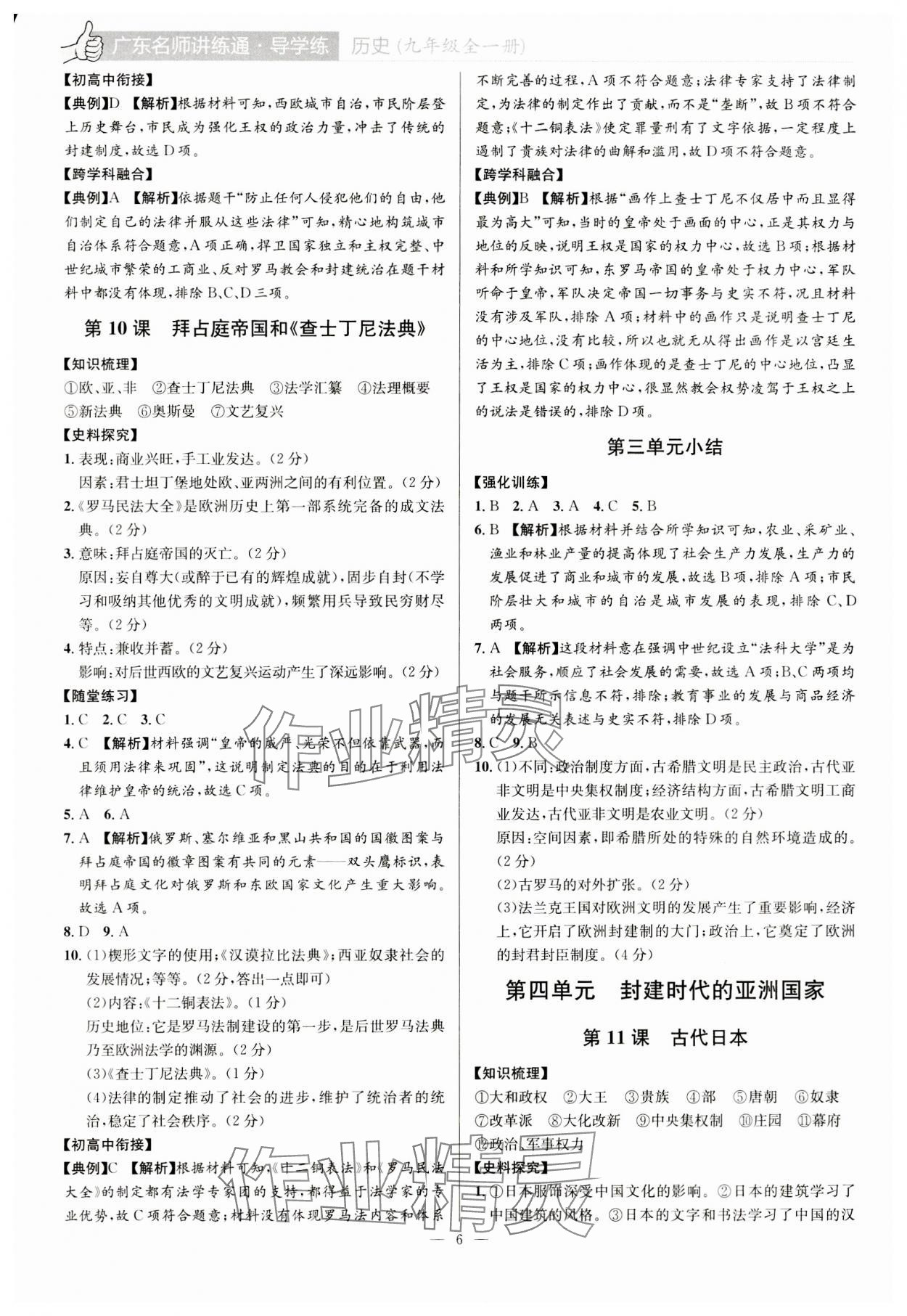 2023年廣東名師講練通九年級(jí)歷史全一冊(cè)人教版深圳專版 第6頁(yè)