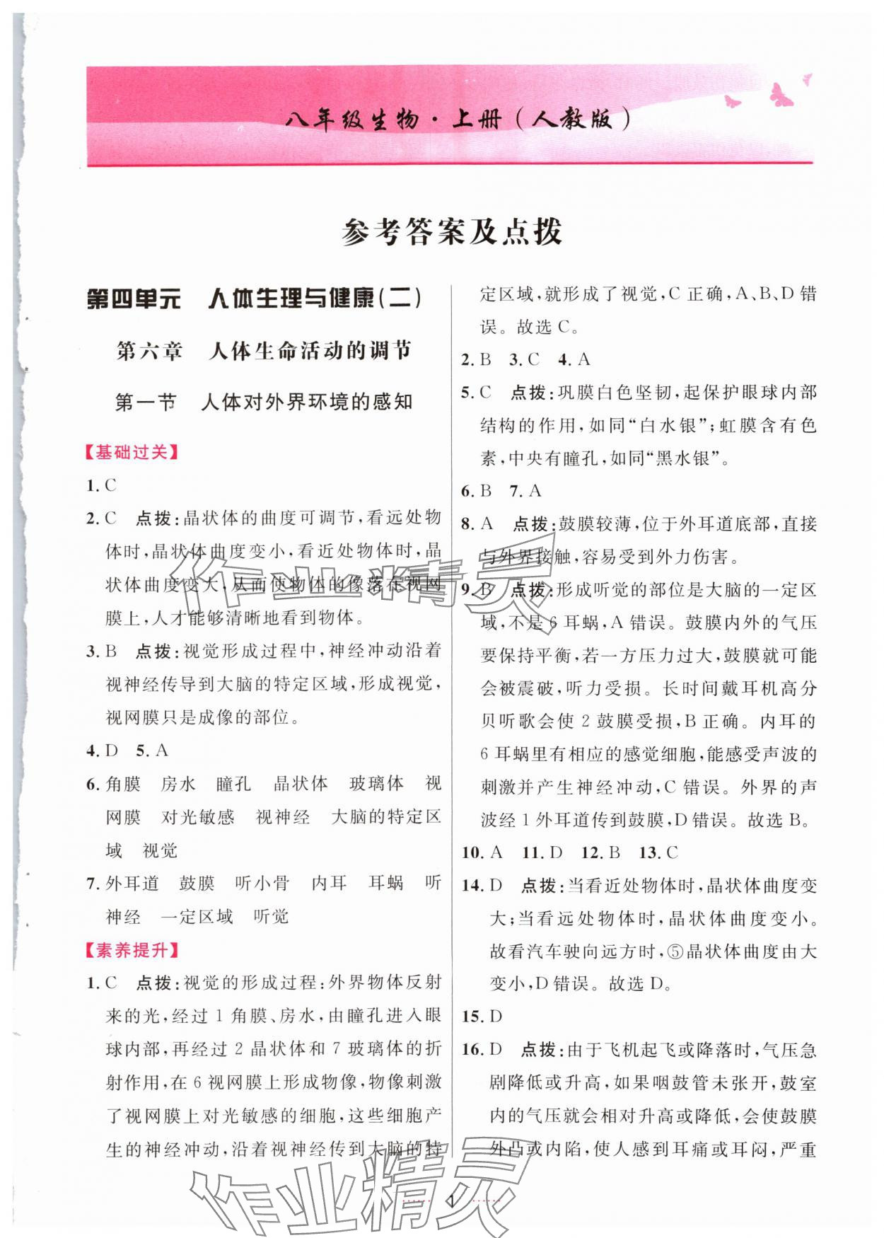 2025年三维数字课堂八年级生物上册人教版 第1页