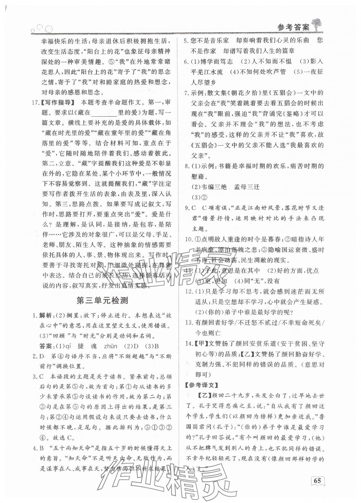 2025年智慧学习假期生活七年级语文 第3页