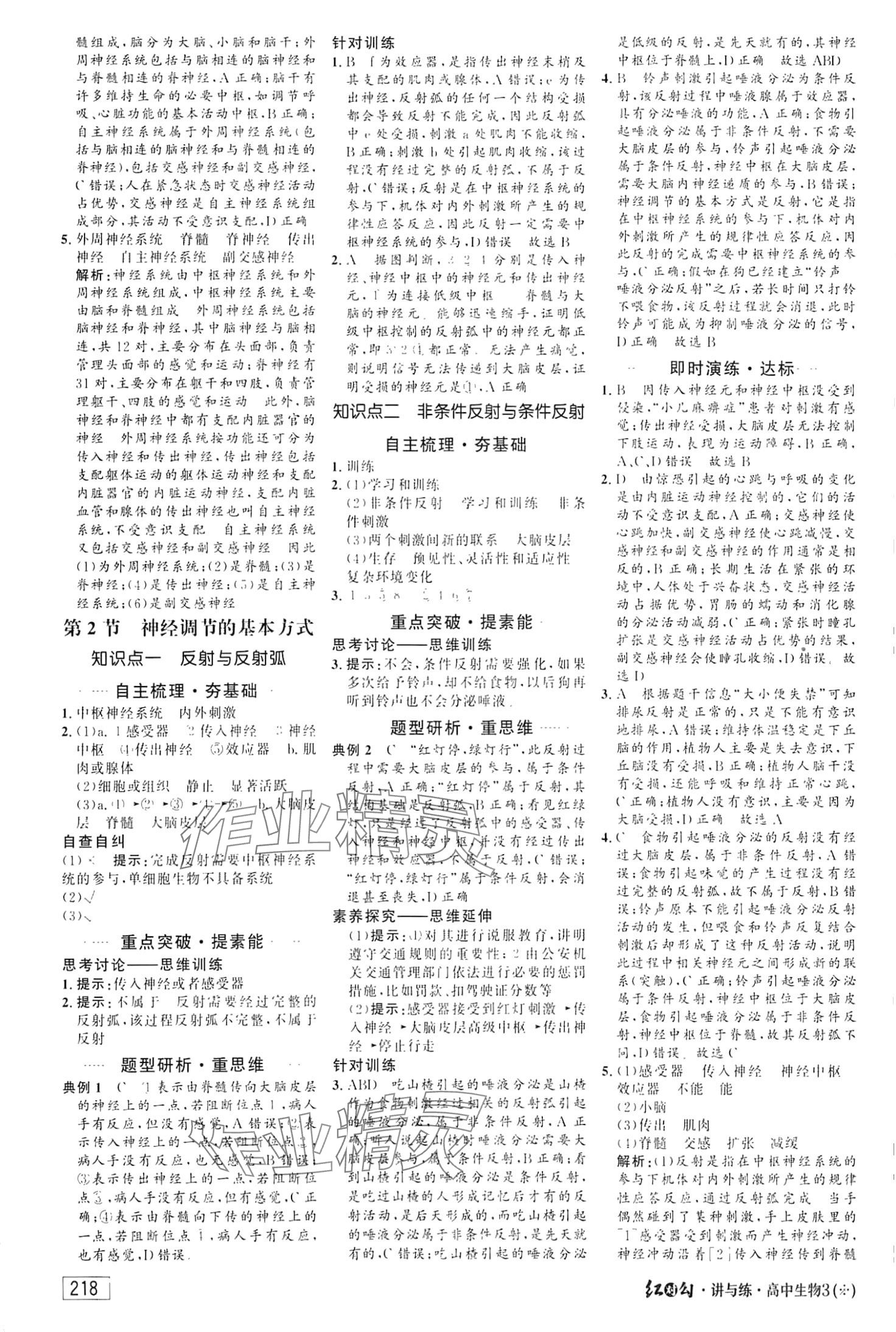 2024年紅對(duì)勾講與練高中生物選擇性必修1人教版 第6頁