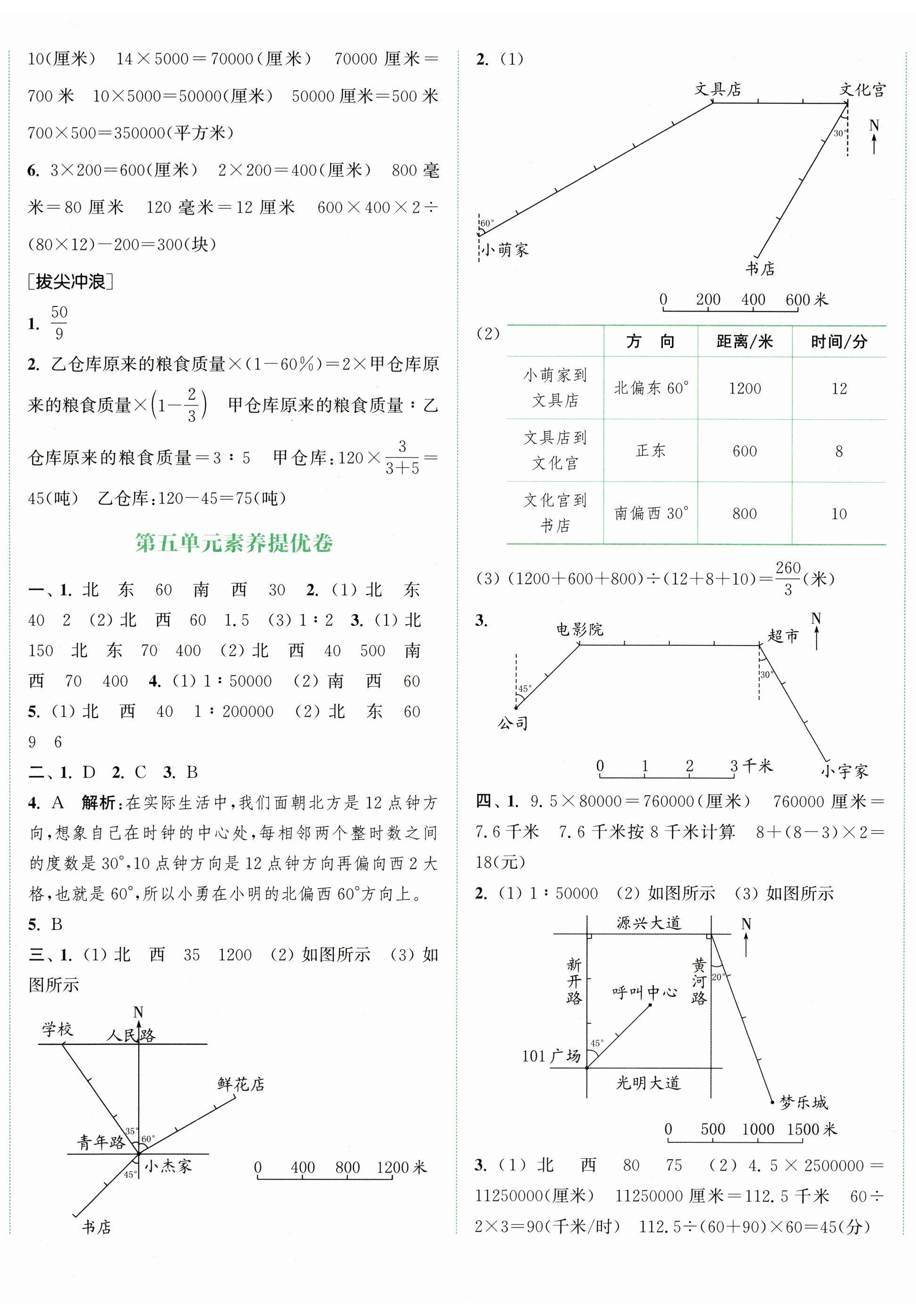 2026年通城学典拔尖大试卷六年级数学下册苏教版&nbsp;第5页