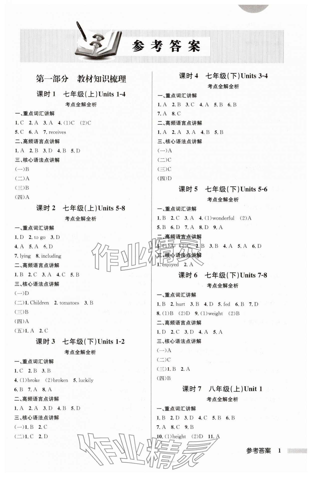 2025年啟東中學中考總復習英語宿遷專版 第1頁