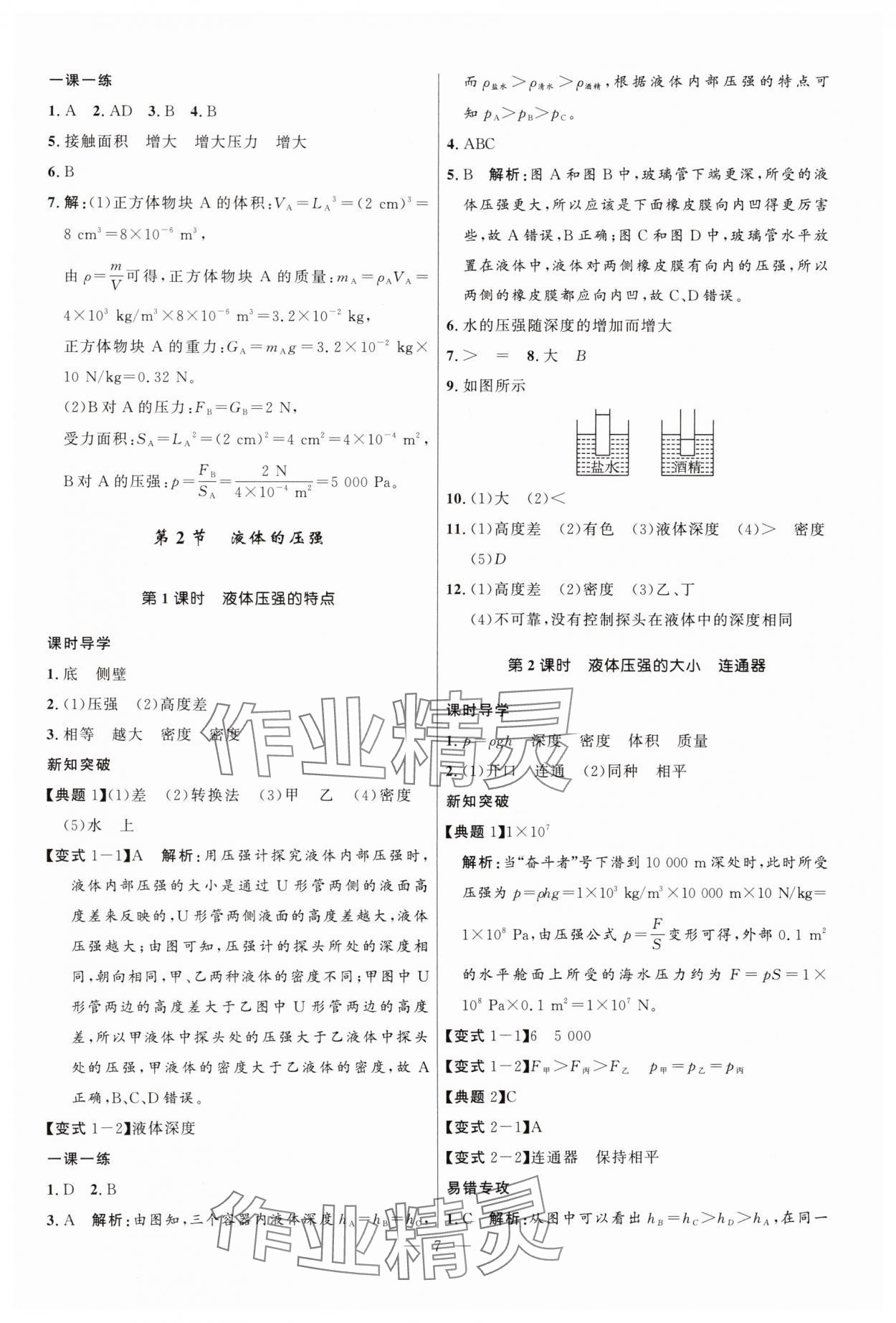 2025年頂尖課課練八年級(jí)物理下冊(cè)人教版貴州專版 第7頁(yè)