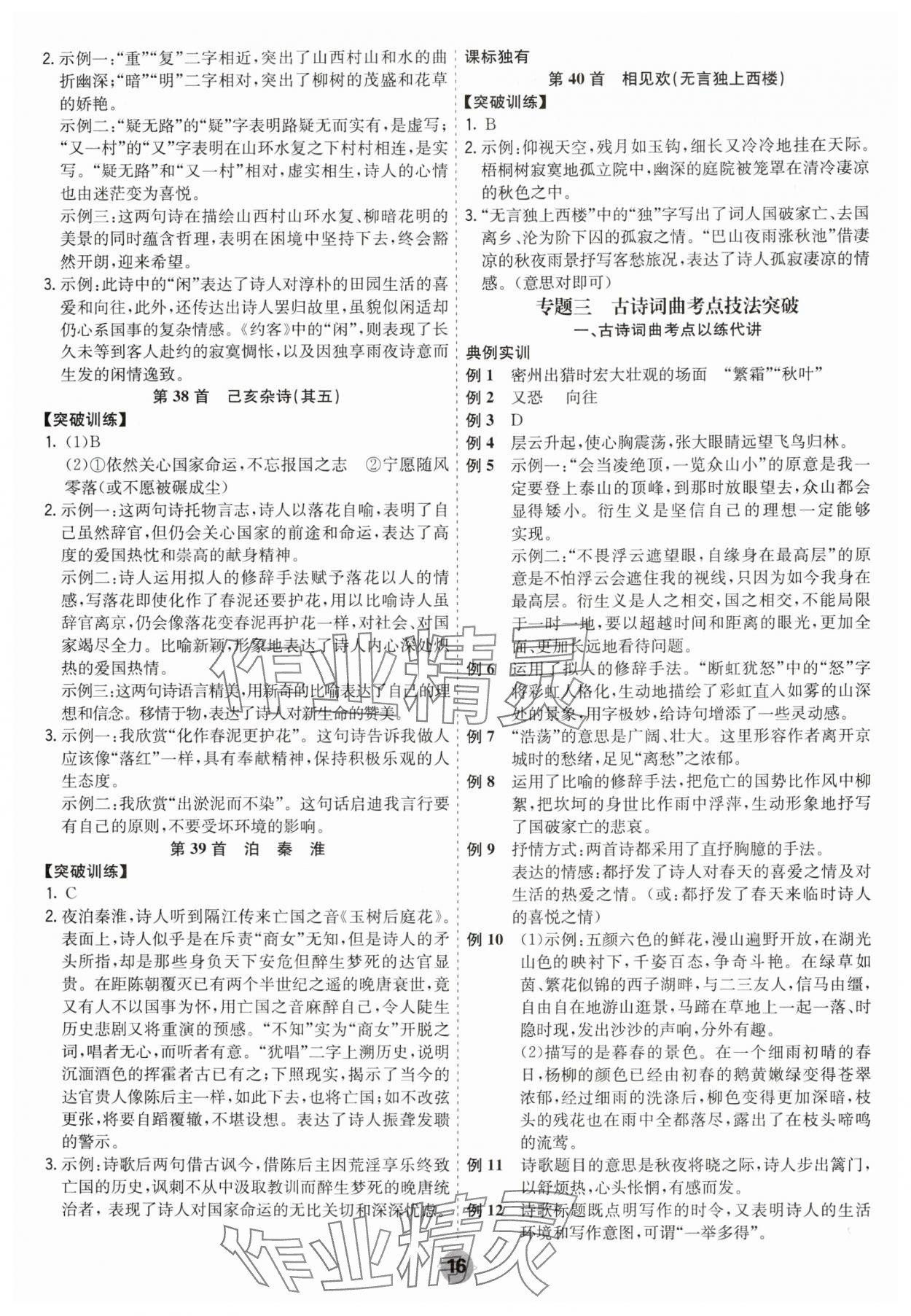 2025年中考大數(shù)據(jù)語文中考河北專版&nbsp;參考答案第16頁