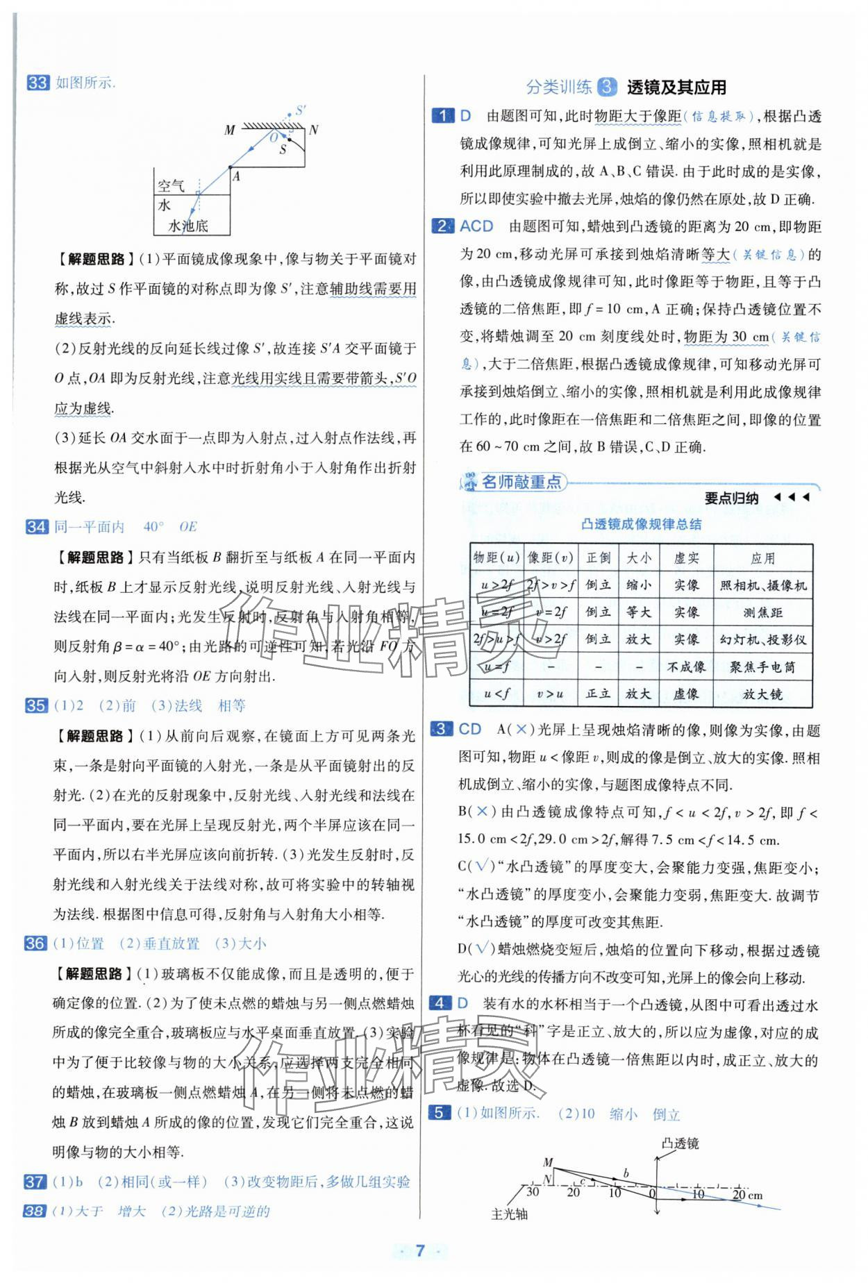 2024年金考卷中考真題分類訓(xùn)練物理 參考答案第6頁