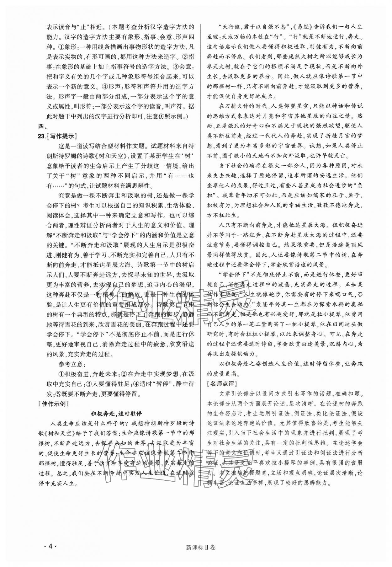 2025年高考語(yǔ)文核按鈕綜合訓(xùn)練Ⅱ卷 第4頁(yè)