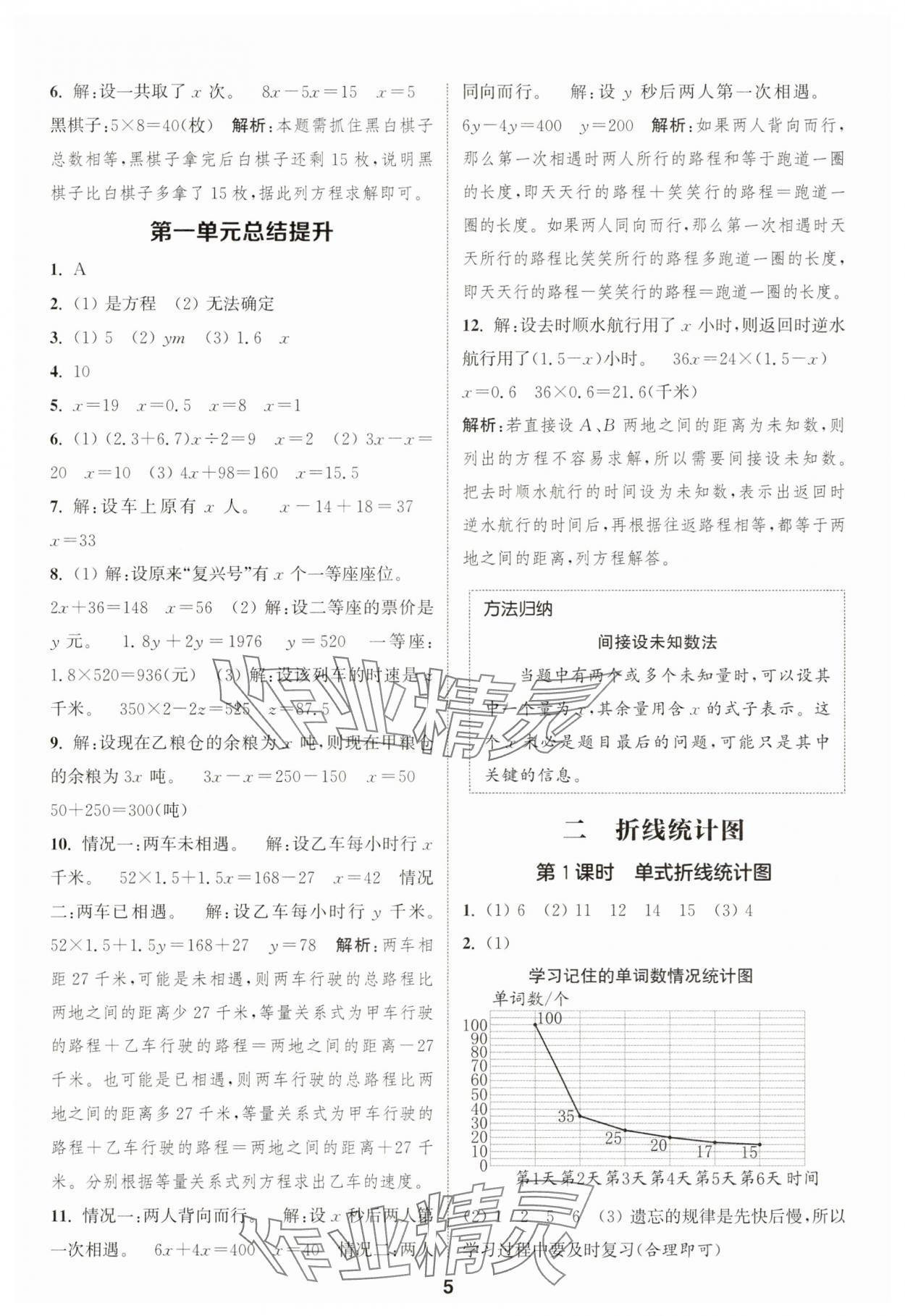 2025年通成学典课时作业本五年级数学下册苏教版安徽专版 第5页