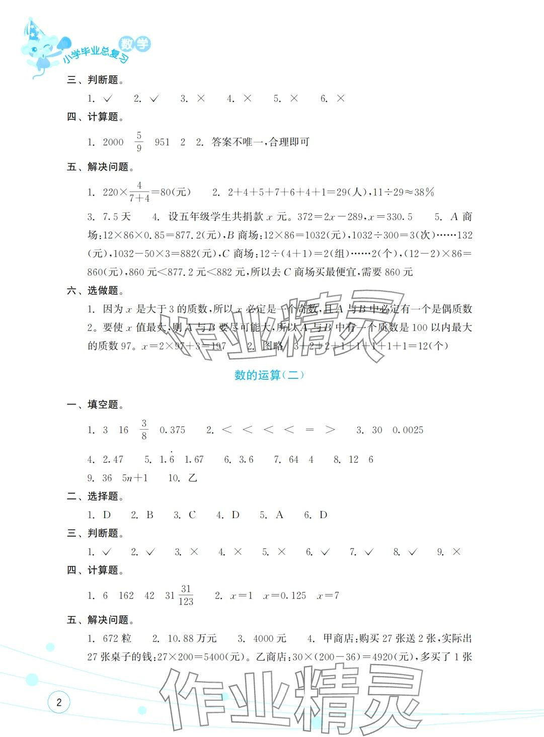 2024年小学毕业总复习数学 第3页