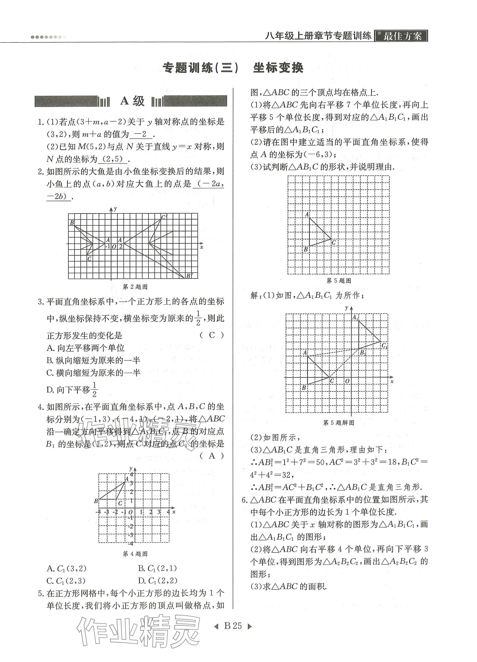 2025年每周最佳方案八年级数学上册北师大版 参考答案第25页