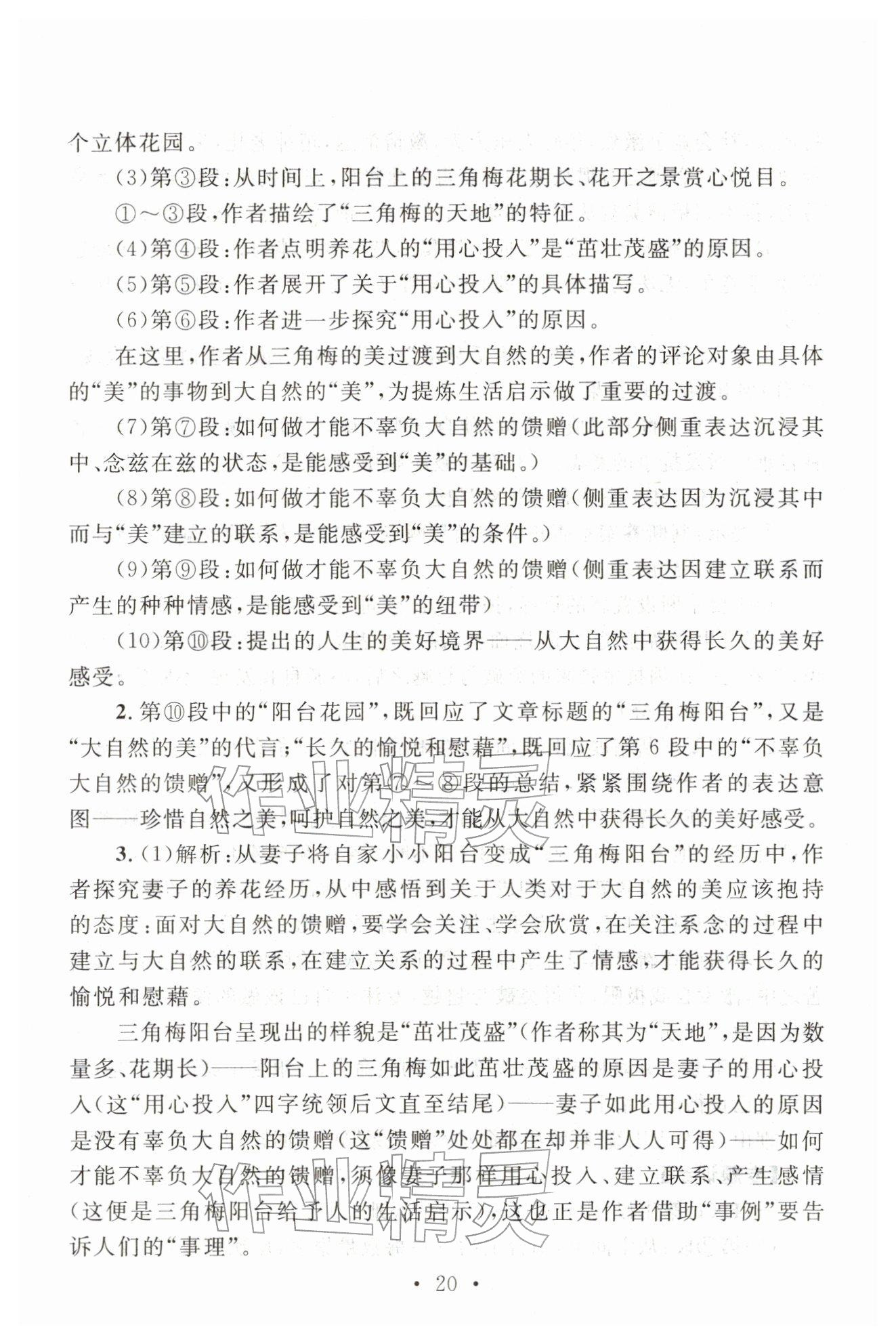 2025年中考語(yǔ)文新視野 參考答案第20頁(yè)