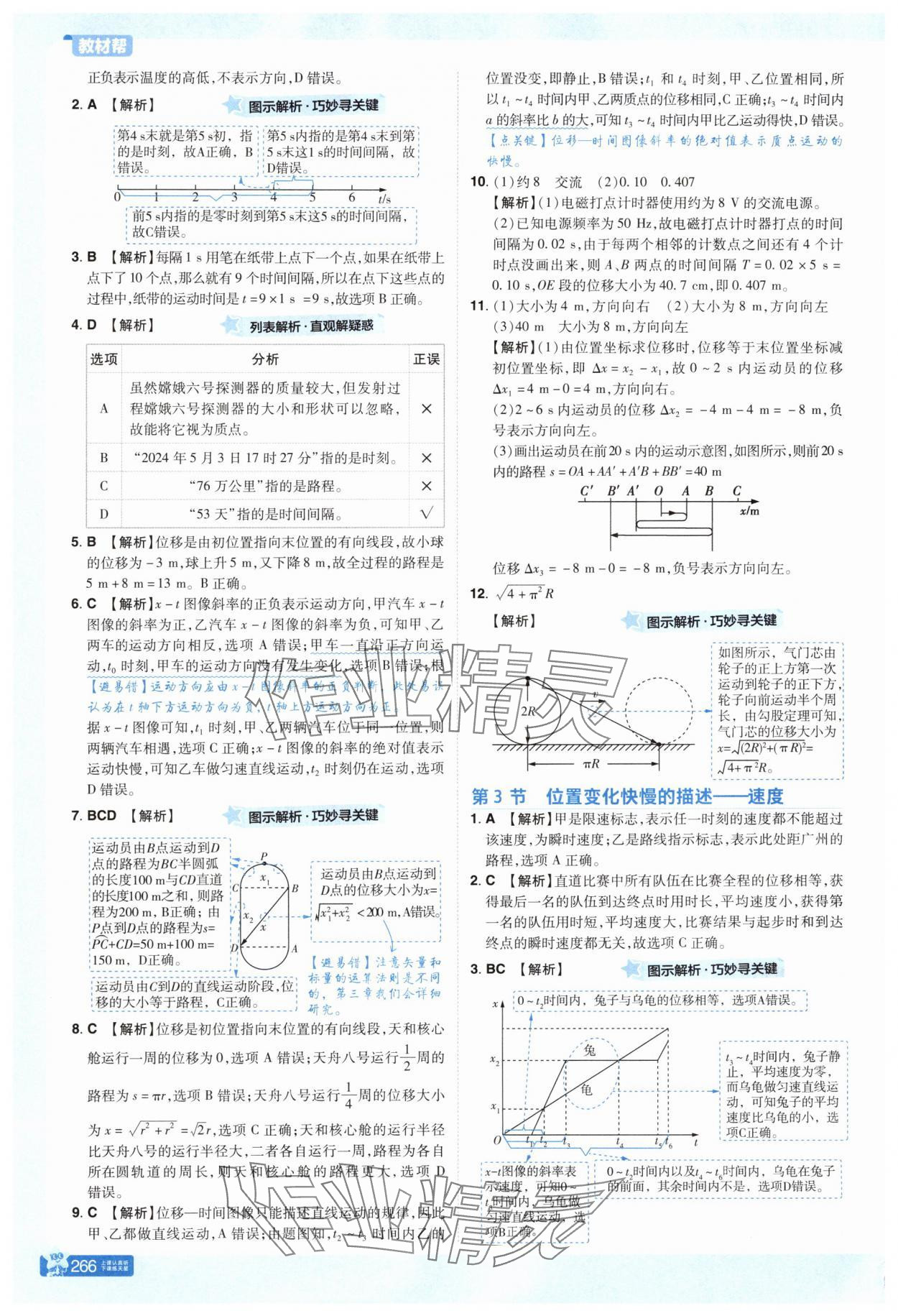 2025年教材帮高中物理必修第一册人教版 参考答案第2页