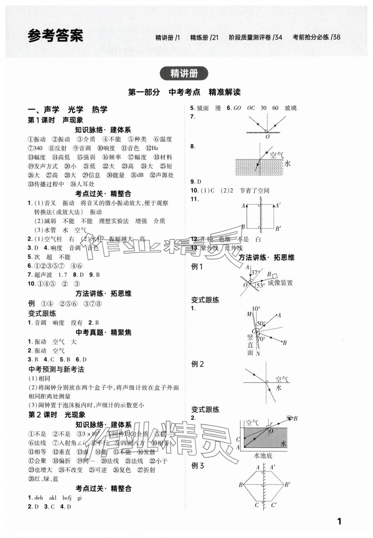 2025年鼎成中考精准提分物理广东专版 第1页