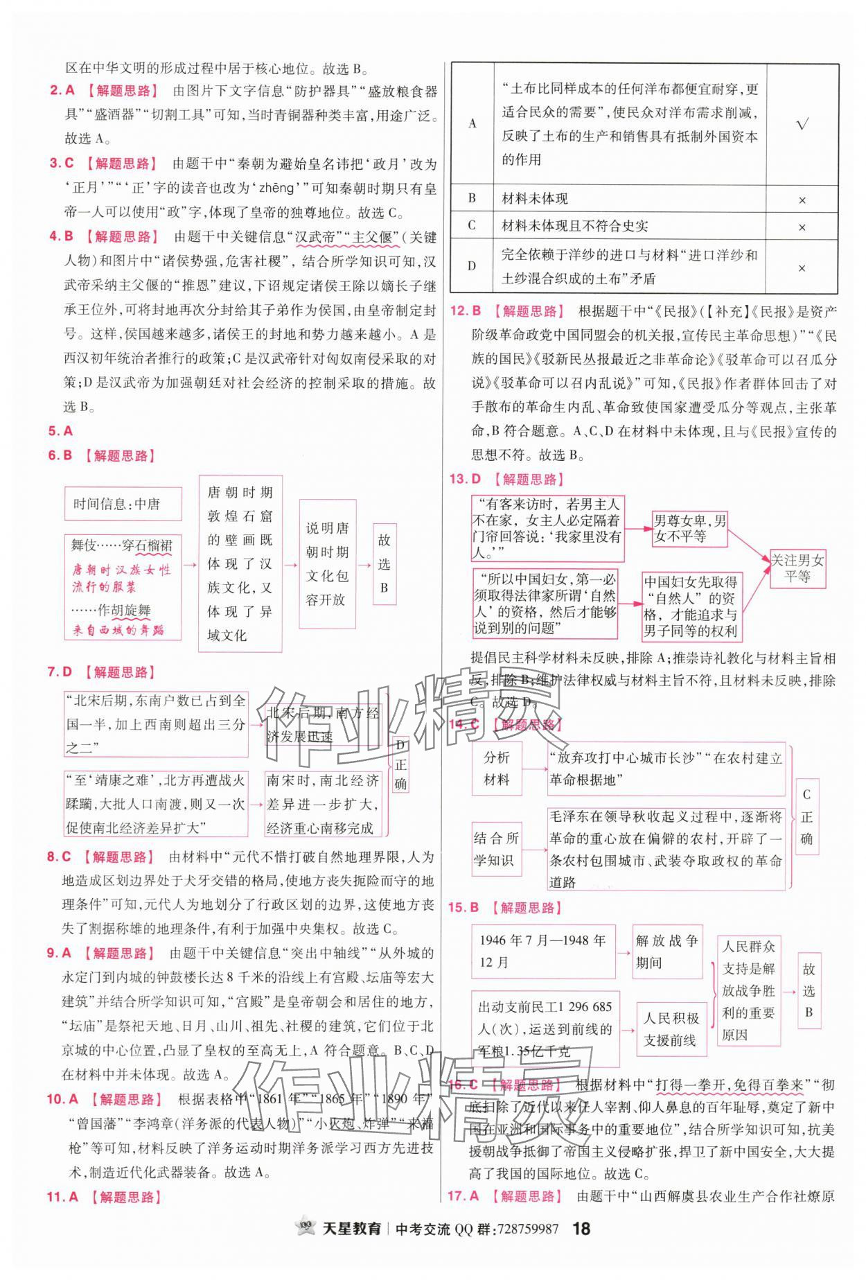 2024年金考卷45套匯編歷史廣東專版 第18頁