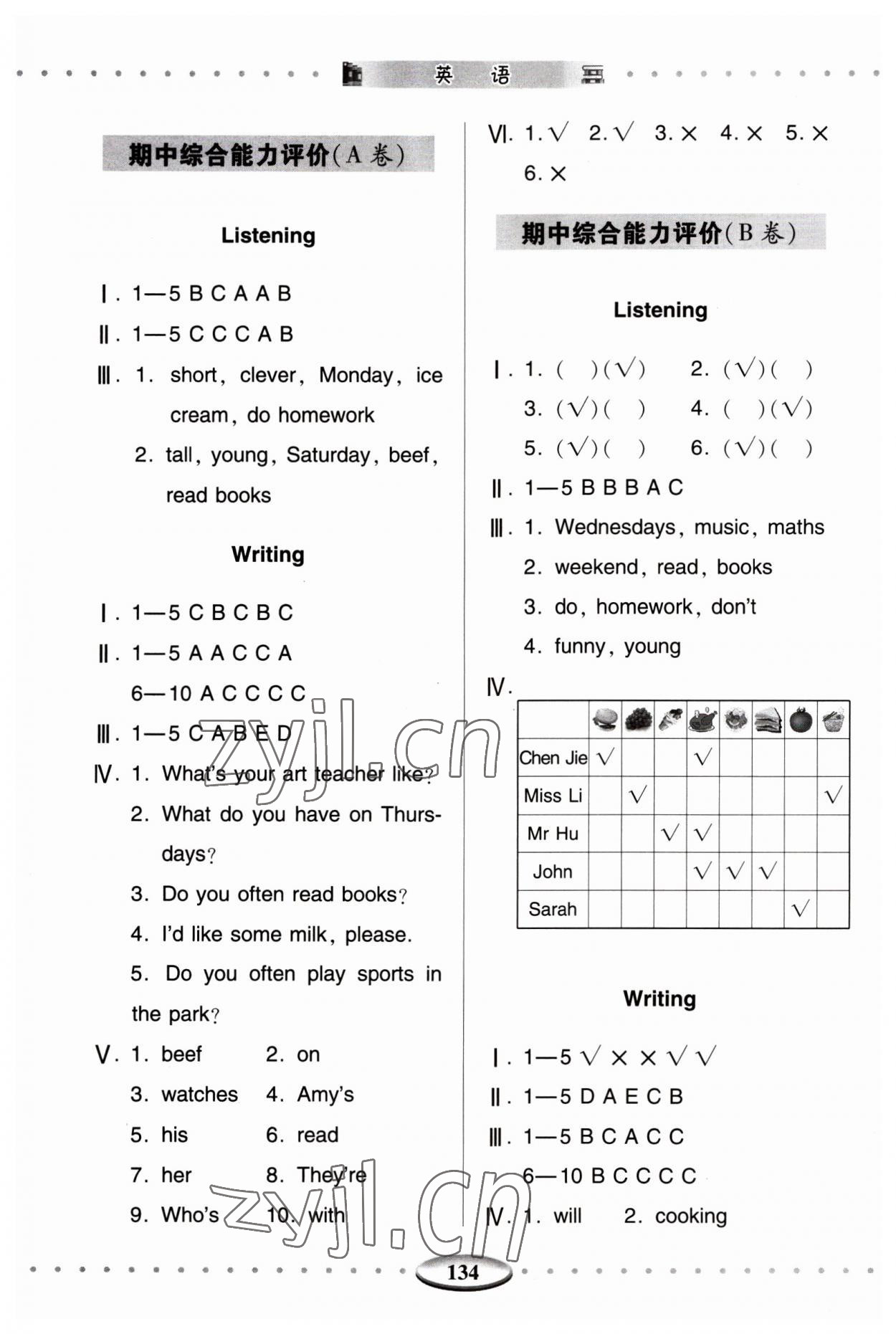 2023年智慧學習明天出版社五年級英語上冊人教版 第4頁