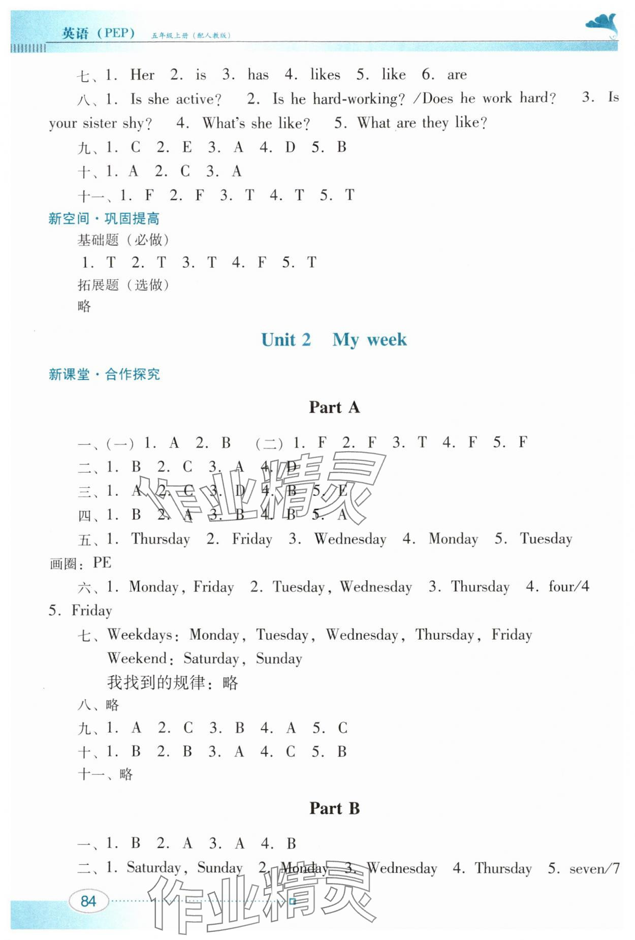 2024年南方新課堂金牌學(xué)案五年級(jí)英語(yǔ)上冊(cè)人教版 第2頁(yè)