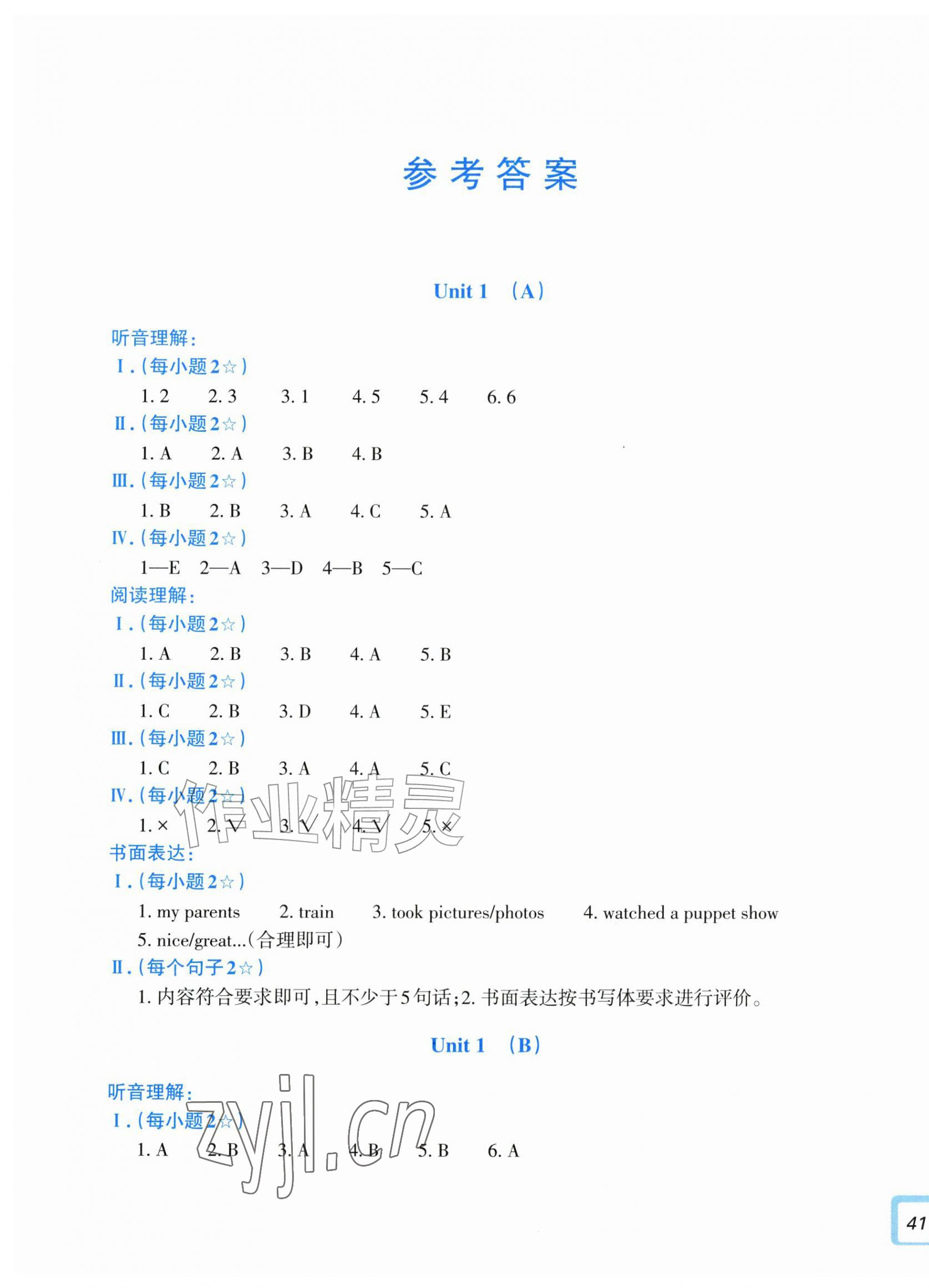 2026年学力测评小学生单元测试卷六年级英语上册人教版&nbsp;第1页