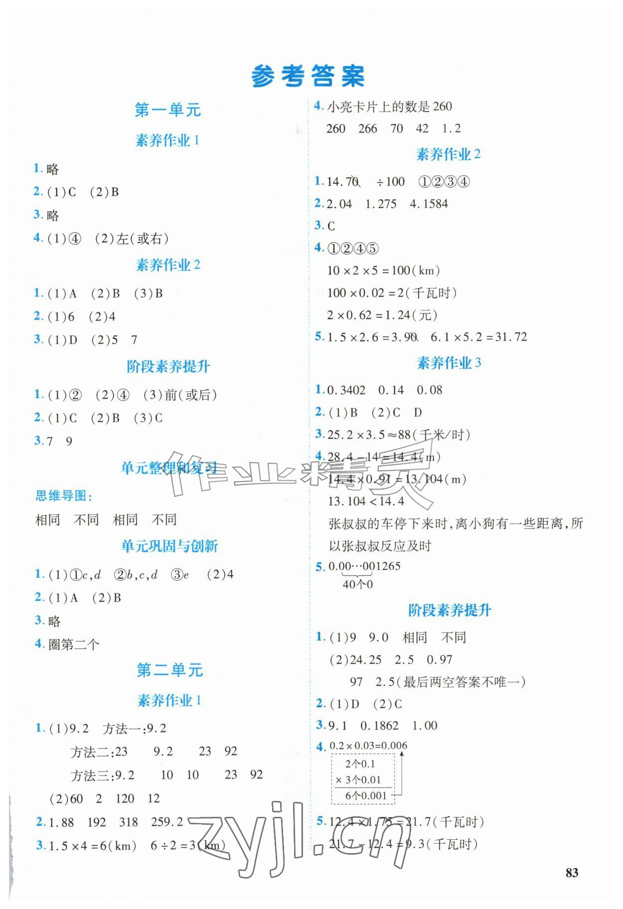 2026年学练优合肥工业大学出版社五年级数学上册内蒙古专版&nbsp;第1页