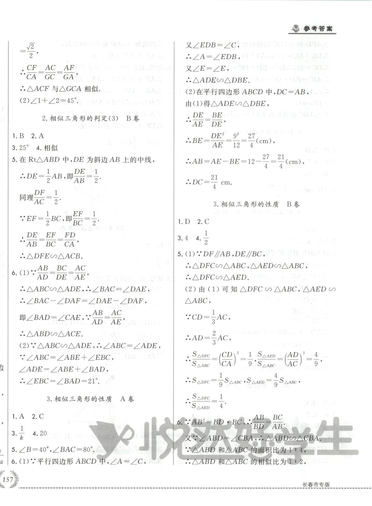 2025年悦然好学生必开卷九年级数学全一册华师大版长春专版 第18页