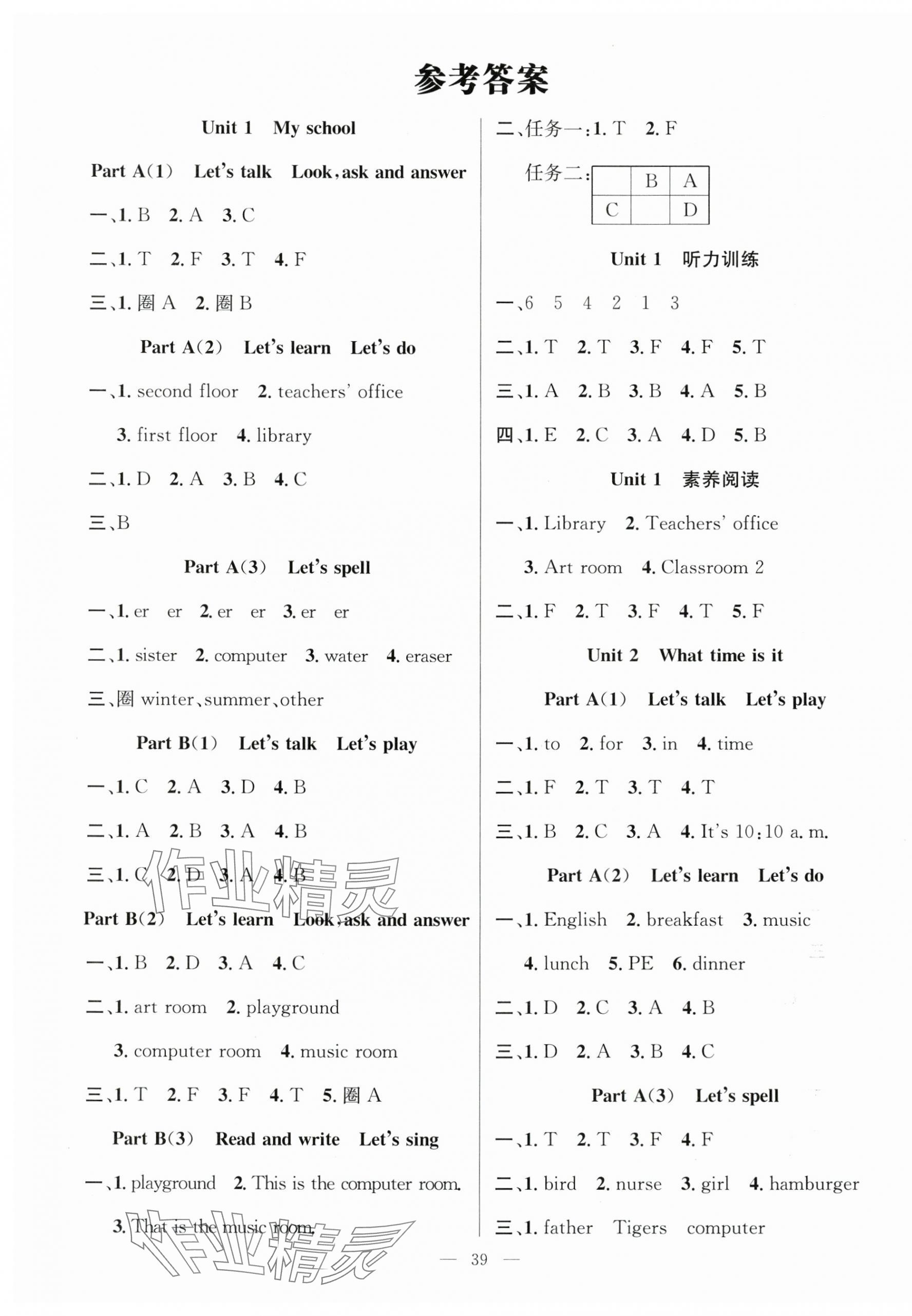 2025年名師測控四年級英語下冊人教版 第1頁