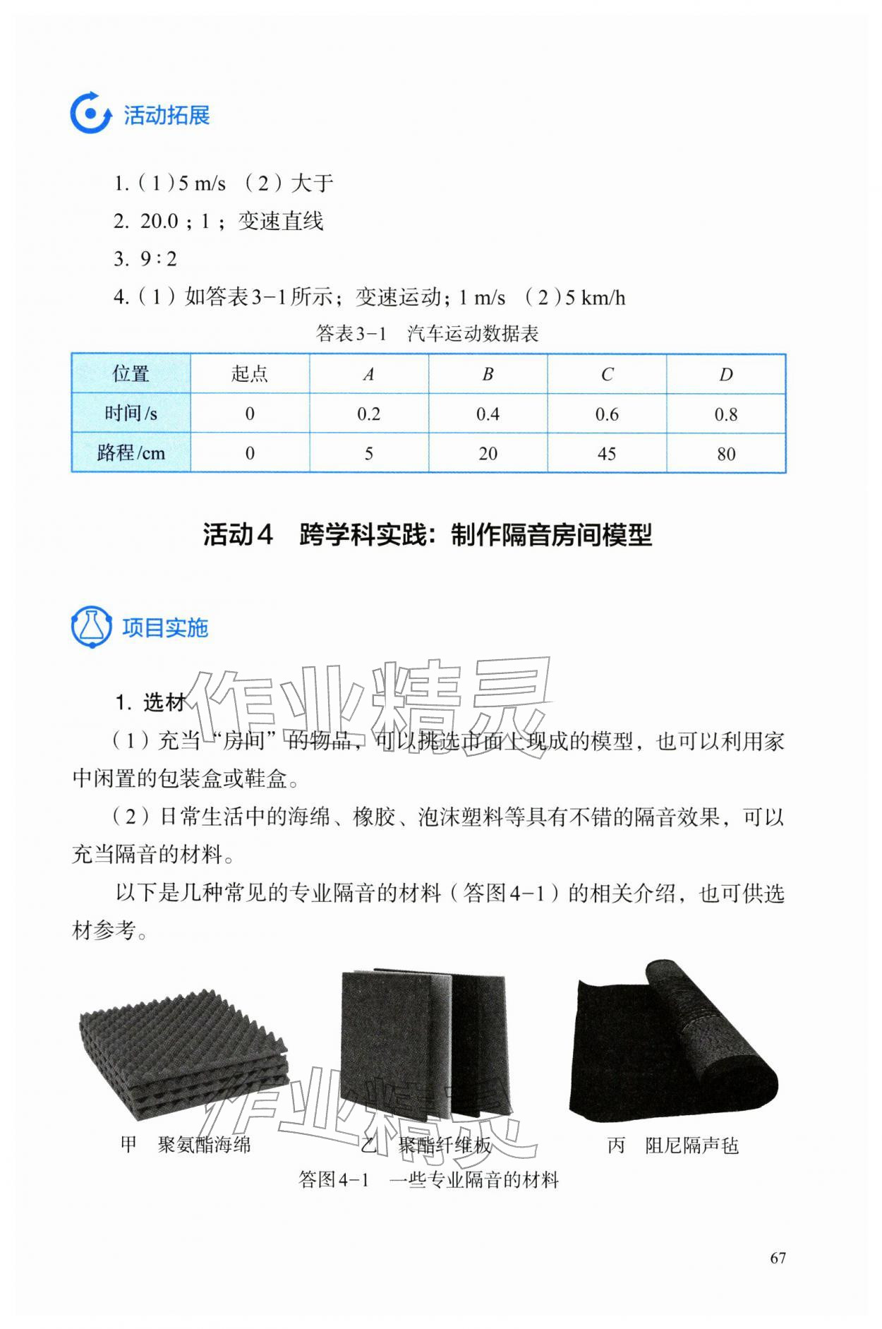 2025年探究實(shí)踐報(bào)告冊(cè)八年級(jí)物理上冊(cè)人教版 參考答案第4頁(yè)