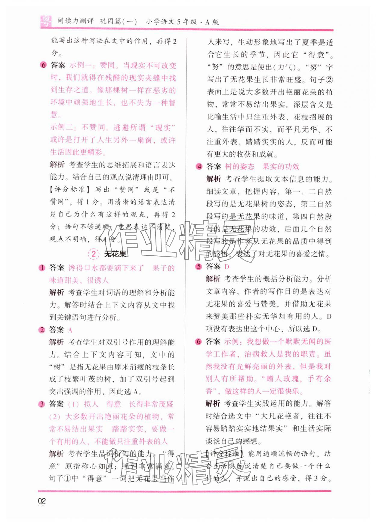 2024年木頭馬閱讀力測(cè)評(píng)小學(xué)語(yǔ)文五年級(jí)人教版培優(yōu)篇A版廣東專版 第2頁(yè)