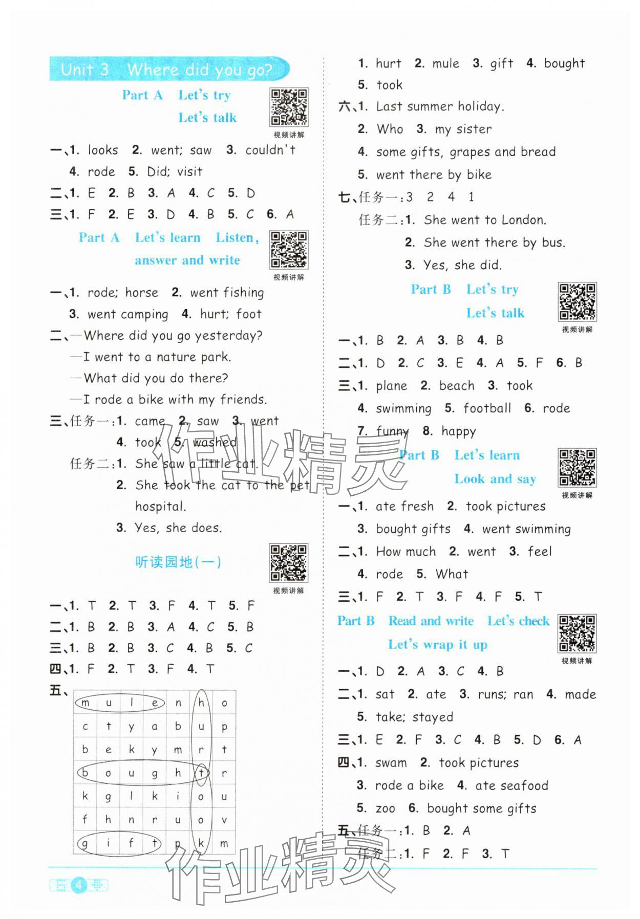 2025年阳光同学课时优化作业六年级英语下册人教版 第4页