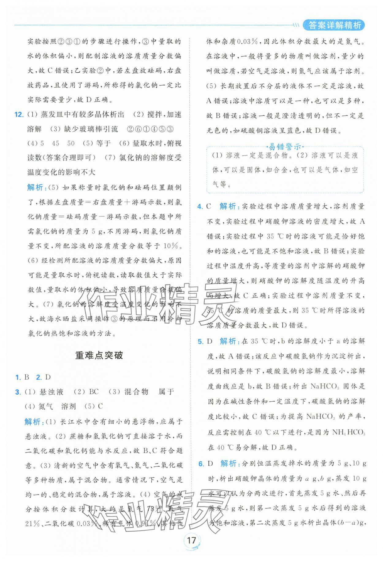 2024年亮點給力全優(yōu)練霸九年級化學(xué)下冊滬教版 第17頁