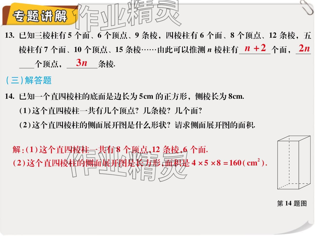 2024年复习直通车期末复习与假期作业七年级数学北师大版 参考答案第19页