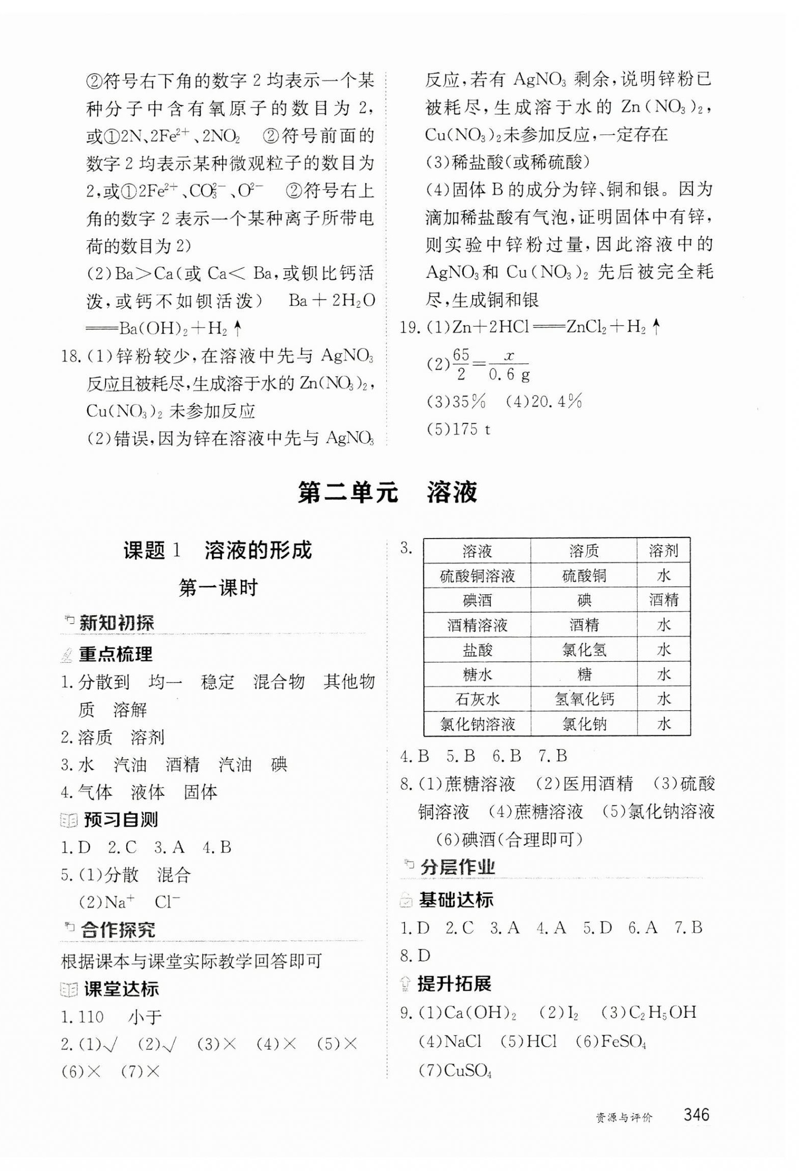 2024年資源與評價黑龍江教育出版社九年級化學(xué)全一冊人教版五四制 第8頁