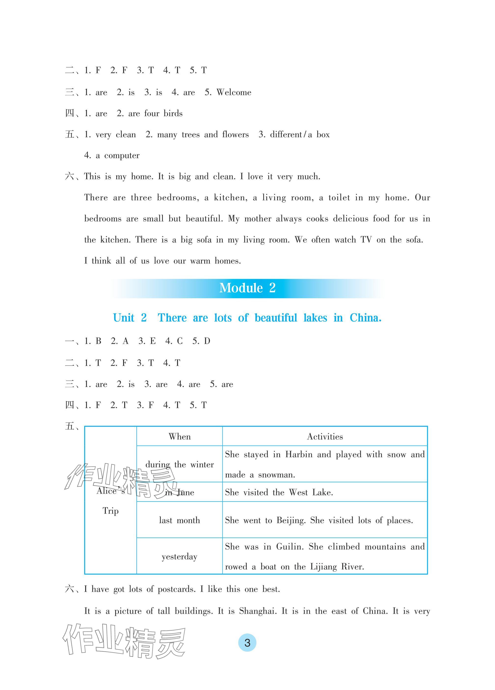 2024年學(xué)生基礎(chǔ)性作業(yè)六年級英語上冊外研版 參考答案第3頁