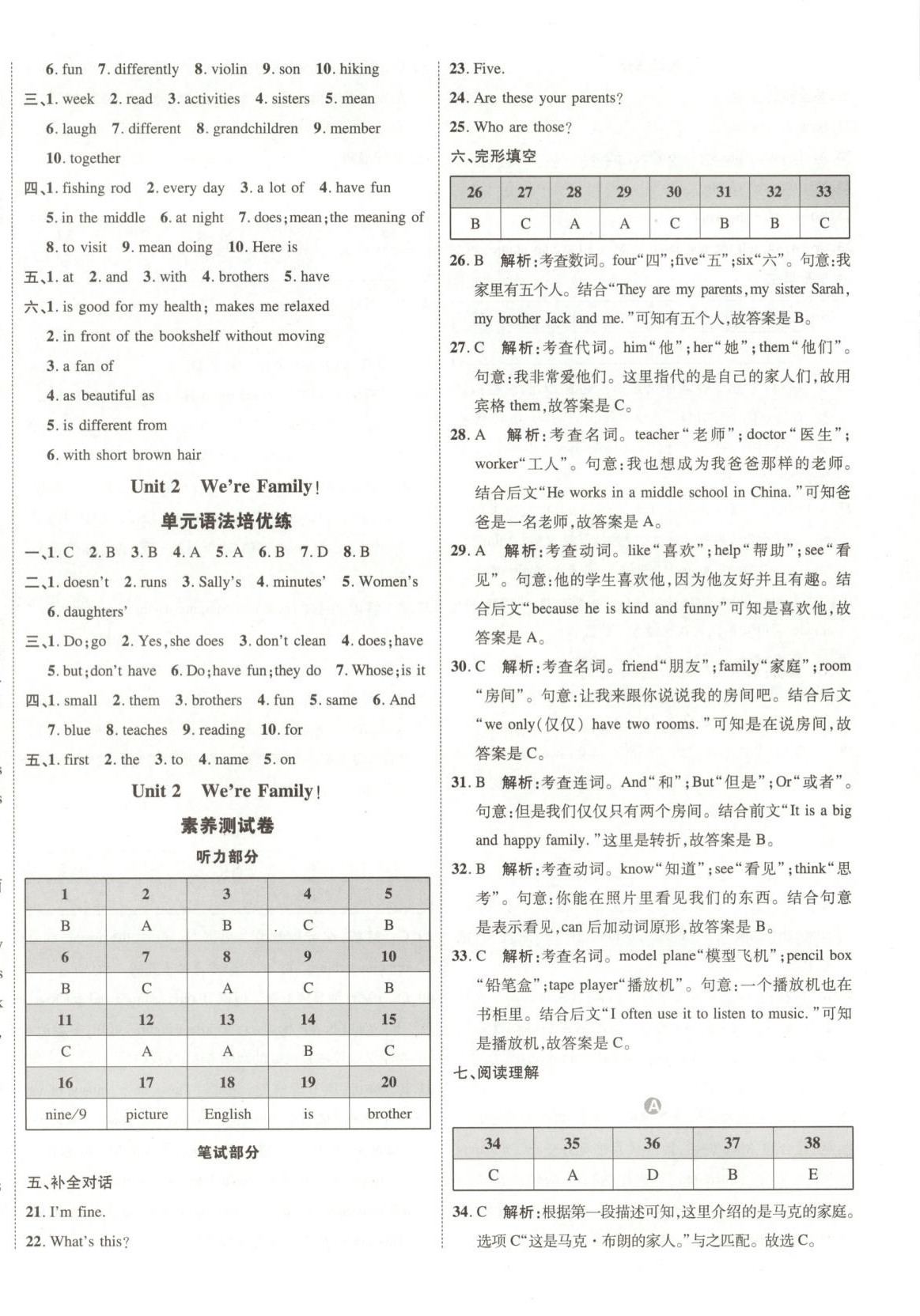 2025年活頁卷單元精練七年級(jí)英語上冊(cè)人教版山西專版&nbsp;第8頁