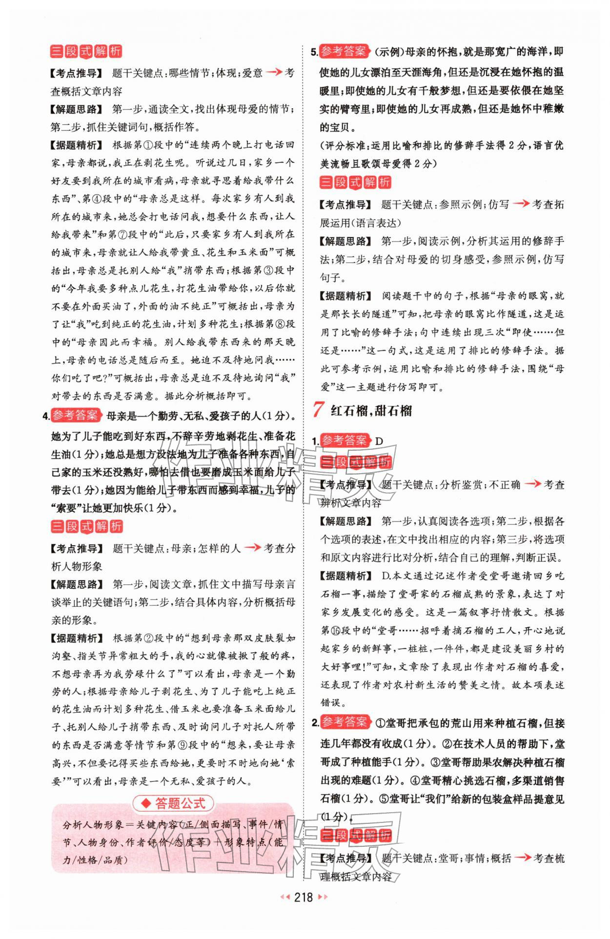 2026年一本中考现代文阅读技能训练100篇 第8页
