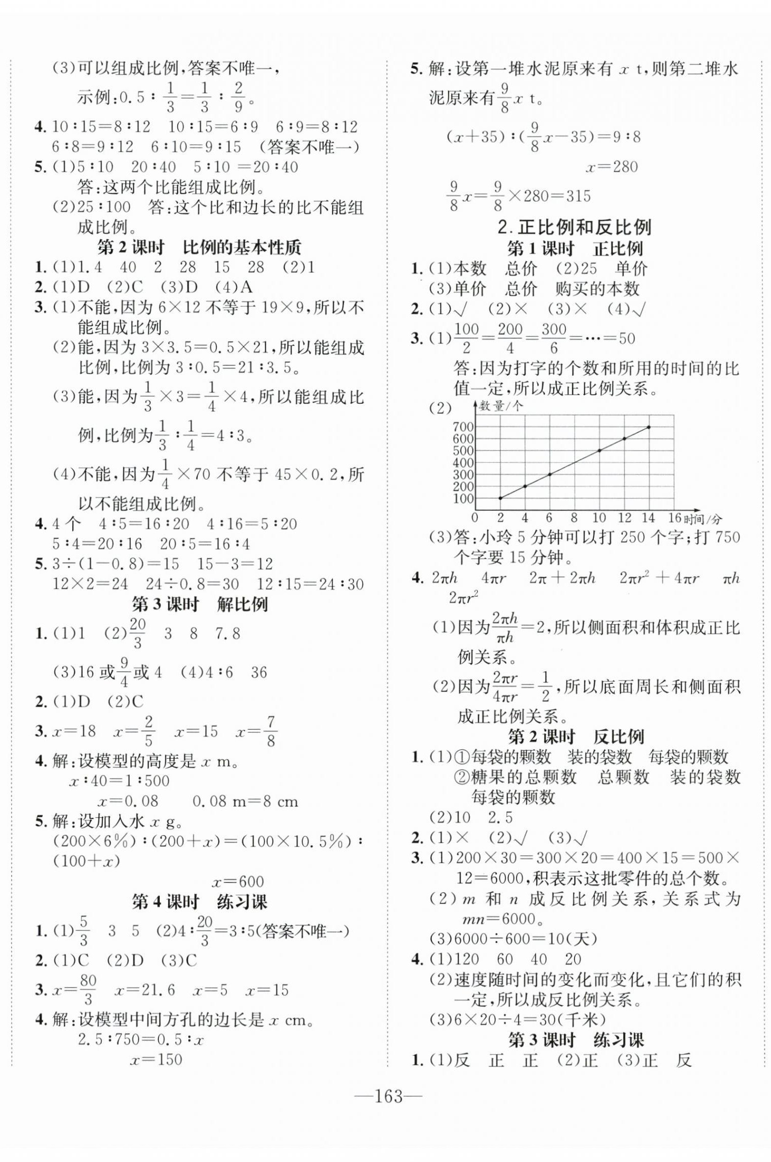 2024年一課3練培優(yōu)作業(yè)本六年級(jí)數(shù)學(xué)下冊(cè)人教版福建專版 第5頁(yè)