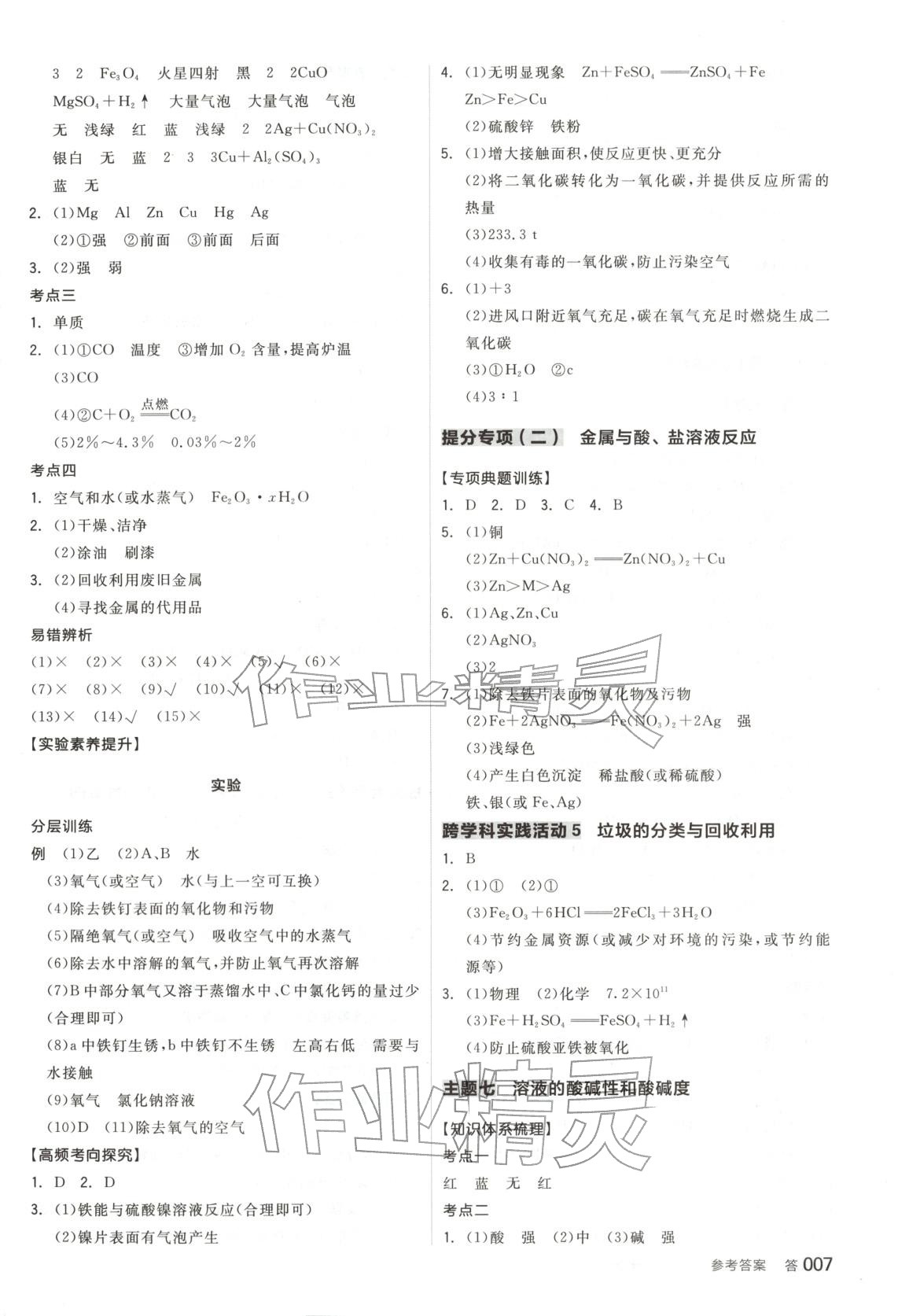 2026年全品中考复习方案化学人教版 第6页