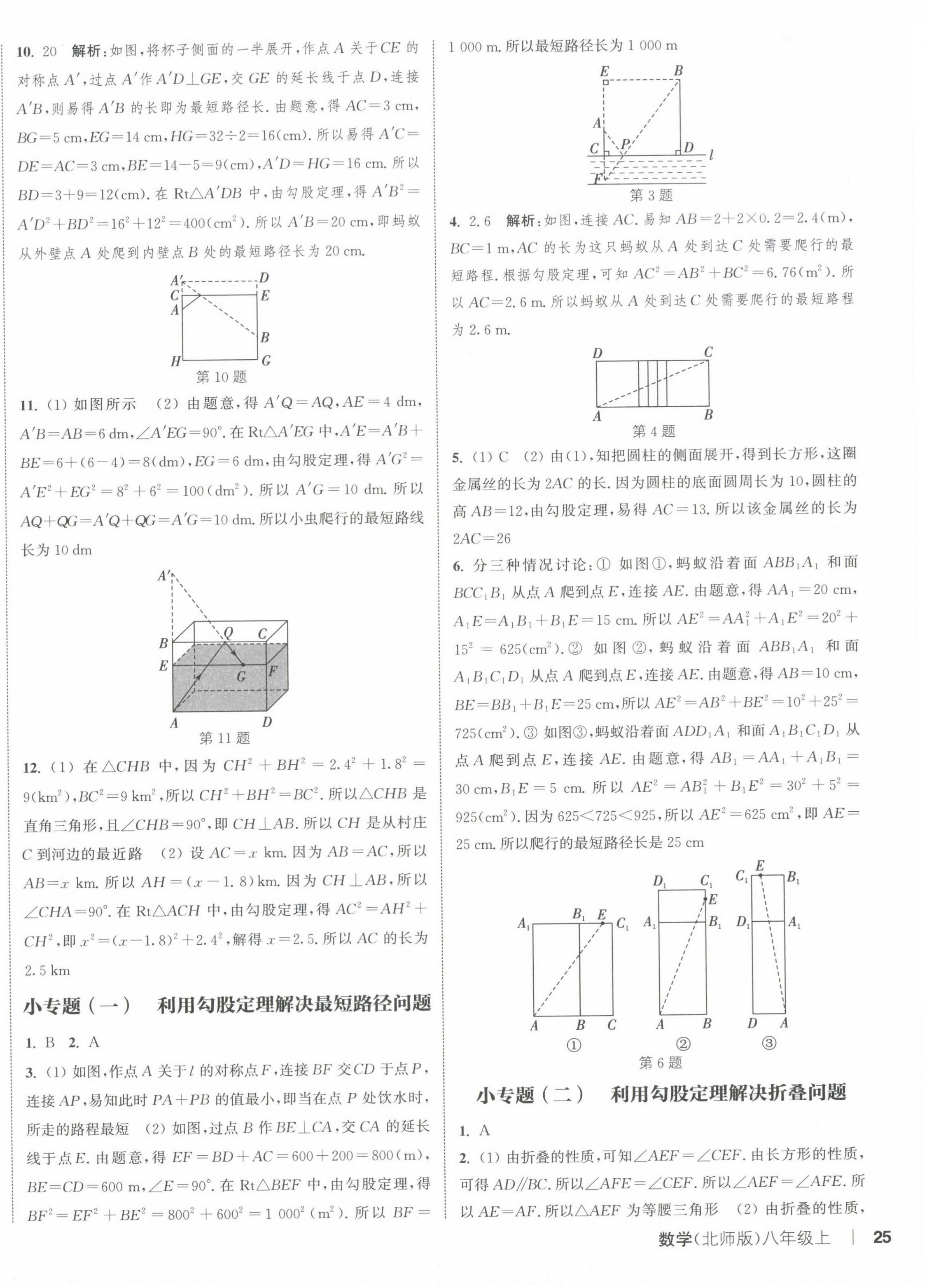 2024年通城学典课时作业本八年级数学上册北师大版 第10页