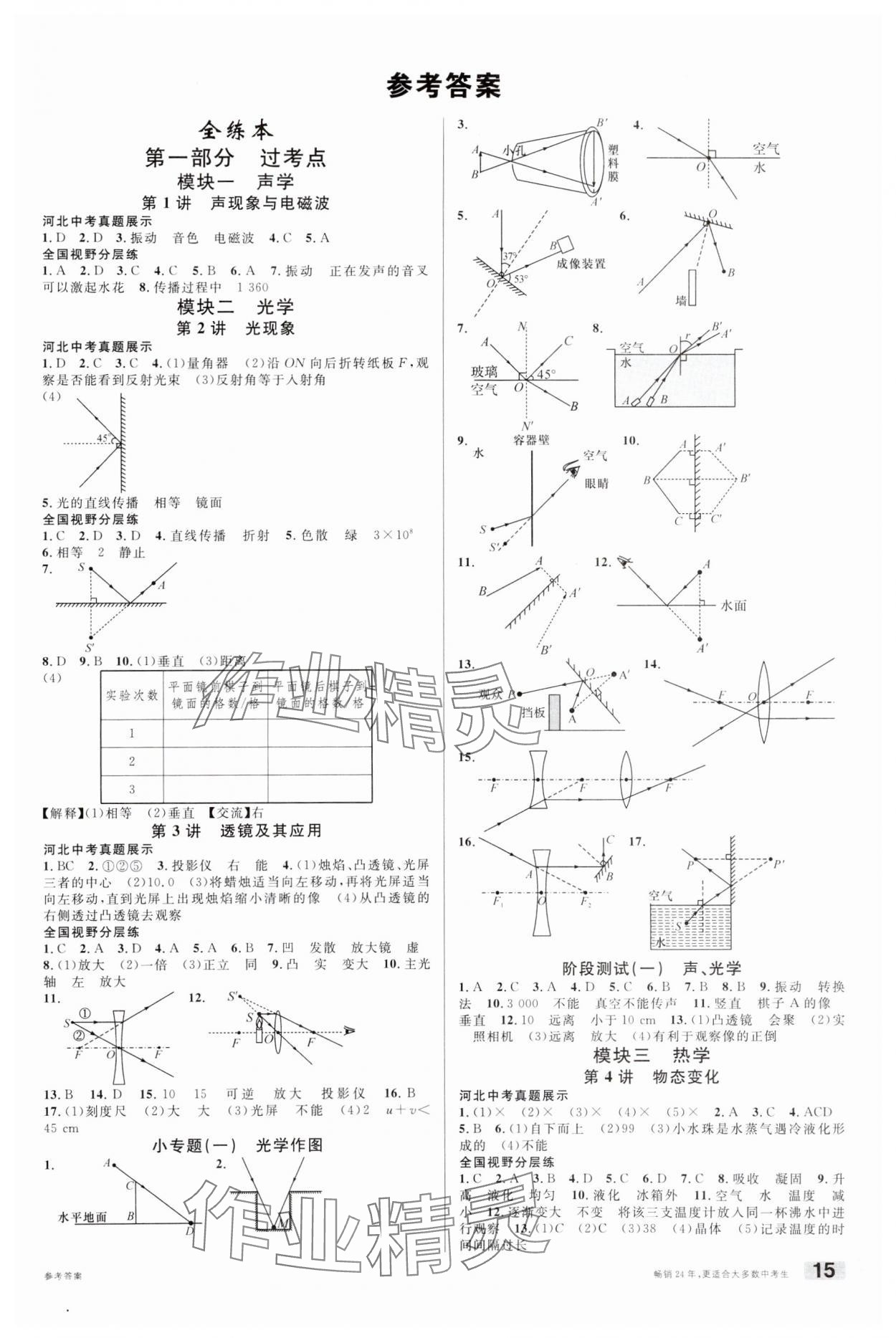 2025年火線100天中考滾動(dòng)復(fù)習(xí)法物理河北專版 第1頁