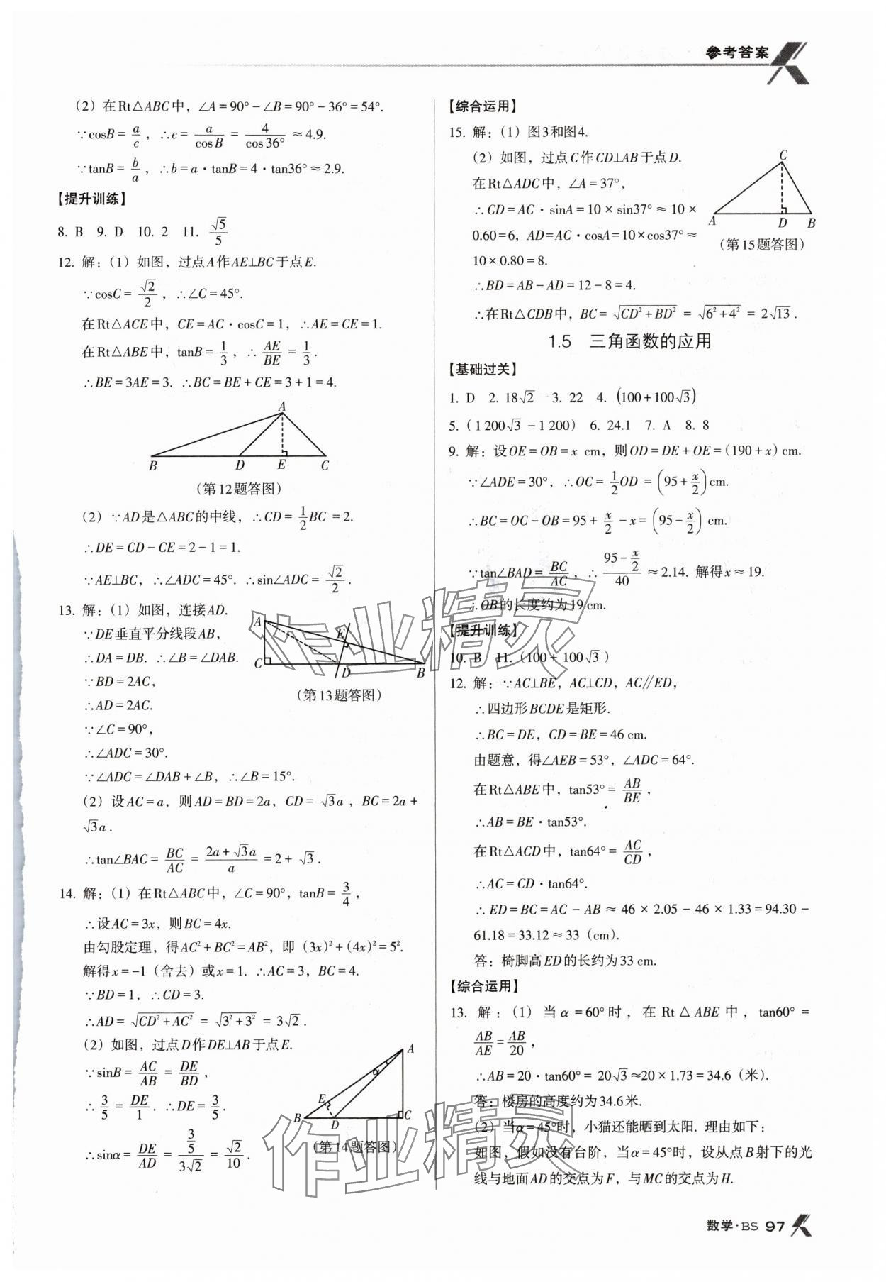 2024年全优点练课计划九年级数学下册北师大版 第3页