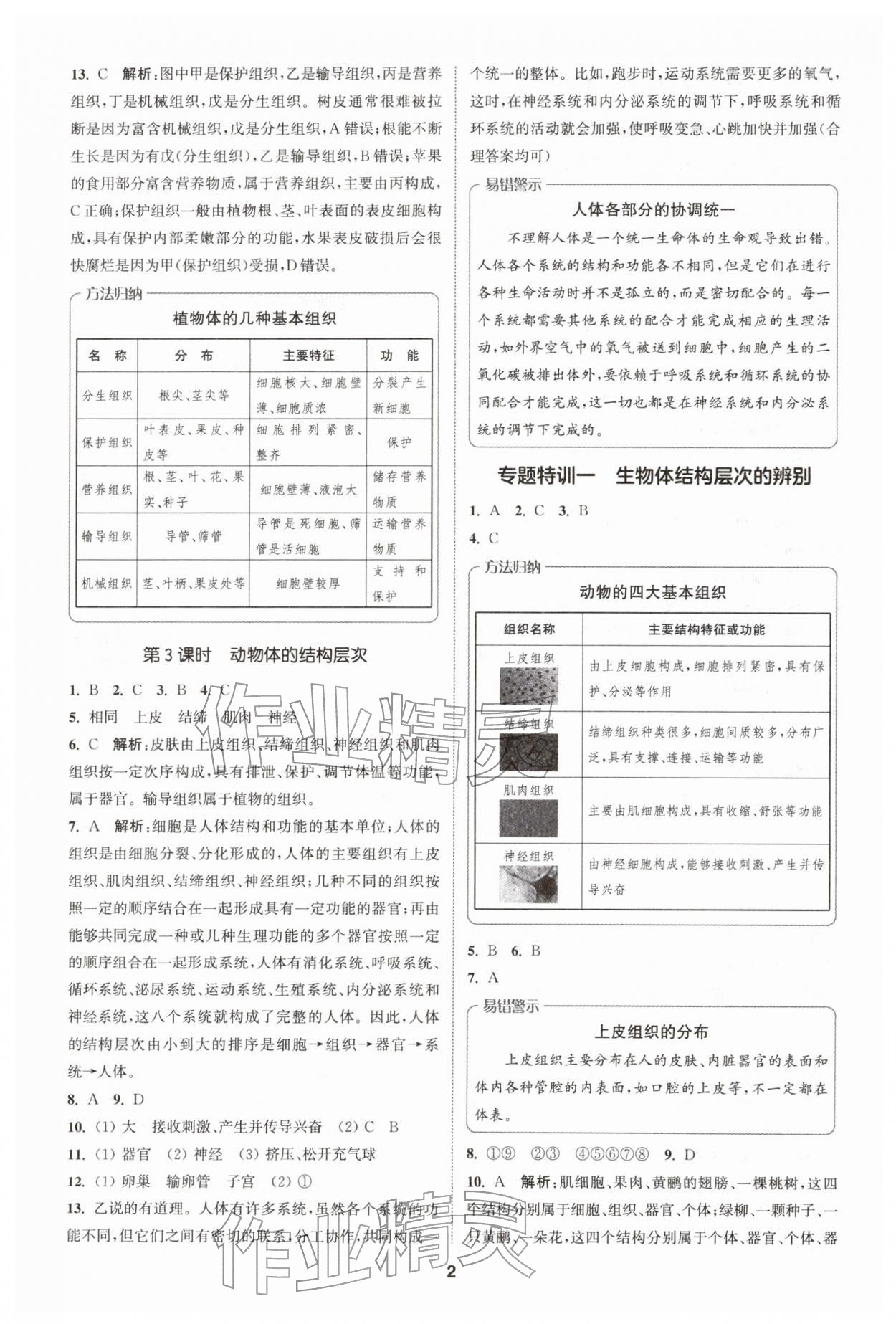 2026年拔尖特训七年级科学下册浙教版&nbsp;第2页
