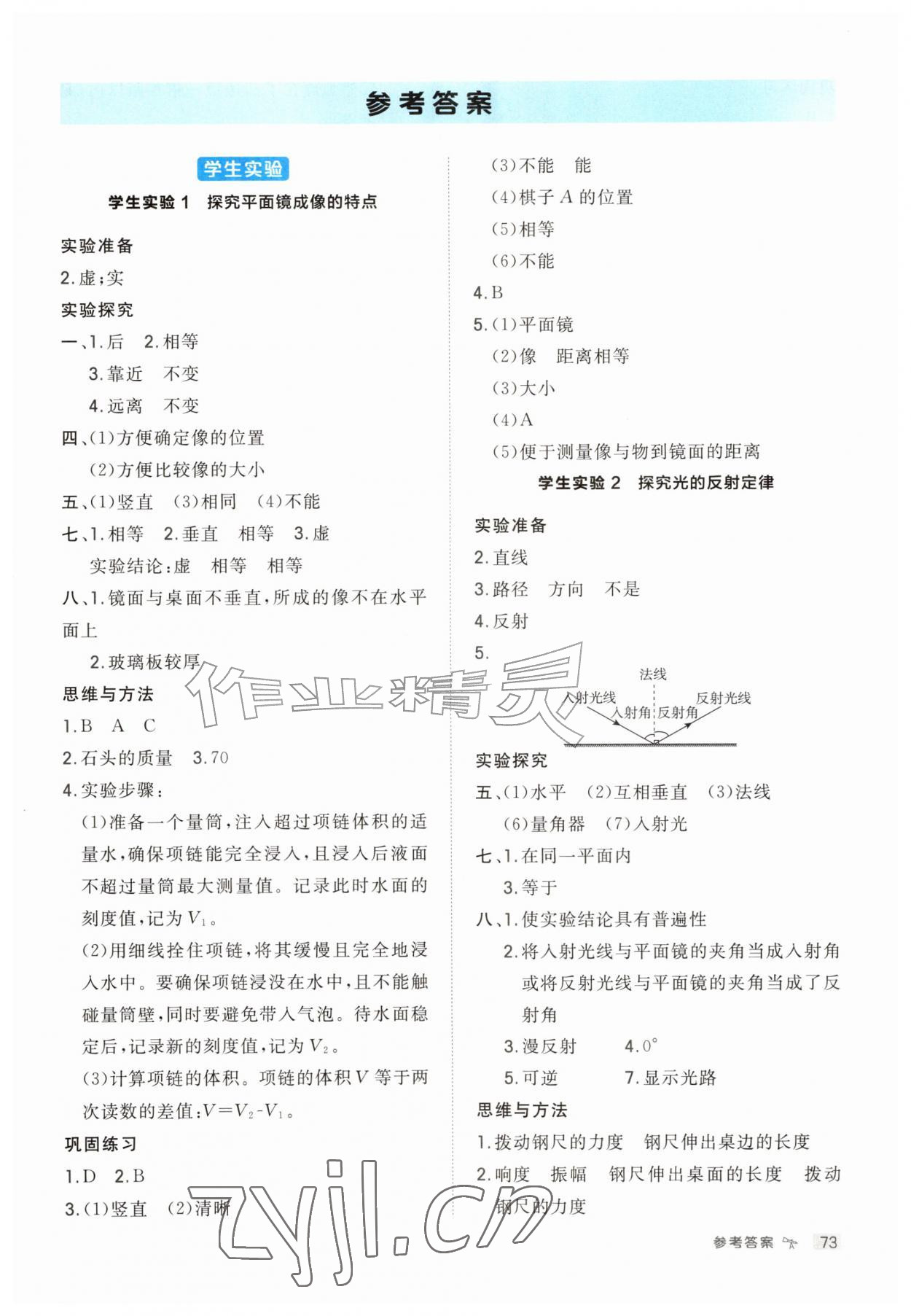 2026年典中点实验报告册八年级物理上册苏科版&nbsp;第1页
