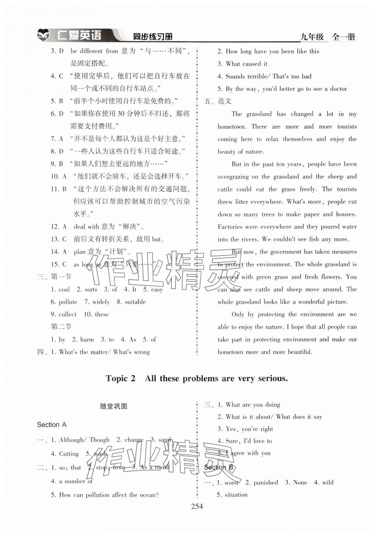 2024年仁爱英语同步练习册九年级全一册仁爱版河南专版 第10页